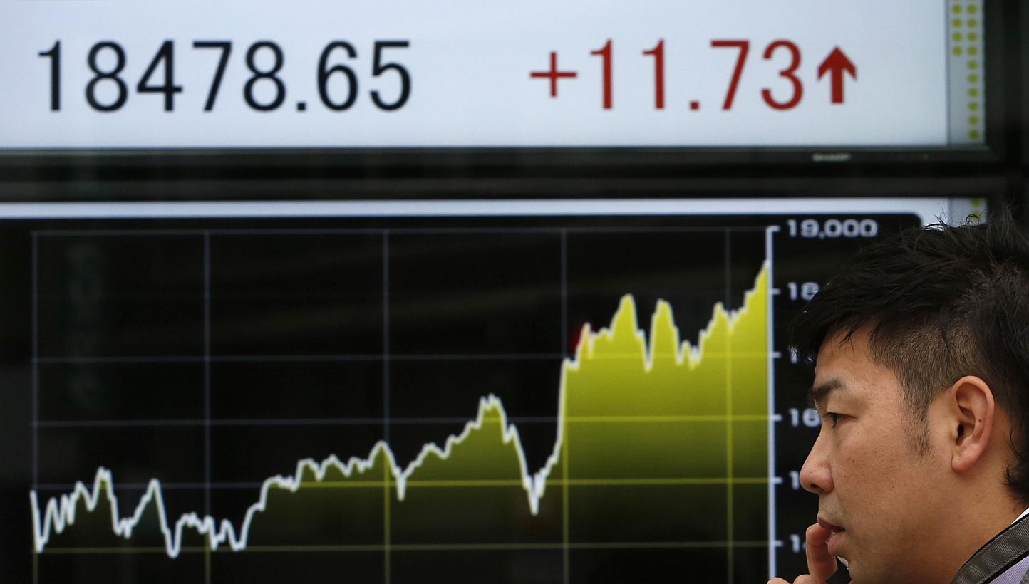 Asian stocks rose on Feb 25, 2015, thanks to gains on Wall Street after Federal Reserve Chair Janet Yellen suggested she would not rush into raising interest rates. &nbsp;-- PHOTO: REUTERS