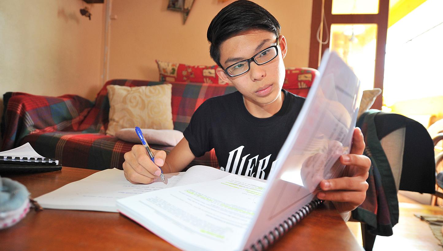 Zachary Branson, now in Yishun Junior College, revised for the O levels last year using 10-year-series books. But recent changes in national exams mean answers cannot simply be regurgitated.