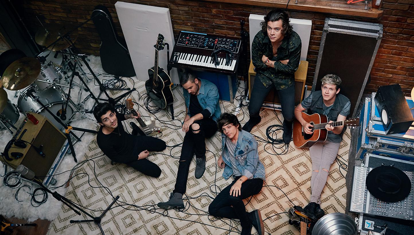 (From left) Zayn Malik, Liam Payne, Louis Tomlinson, Harry Styles and Niall Horan make up One Direction, the top British act for the third year running. -- PHOTO: SONY MUSIC