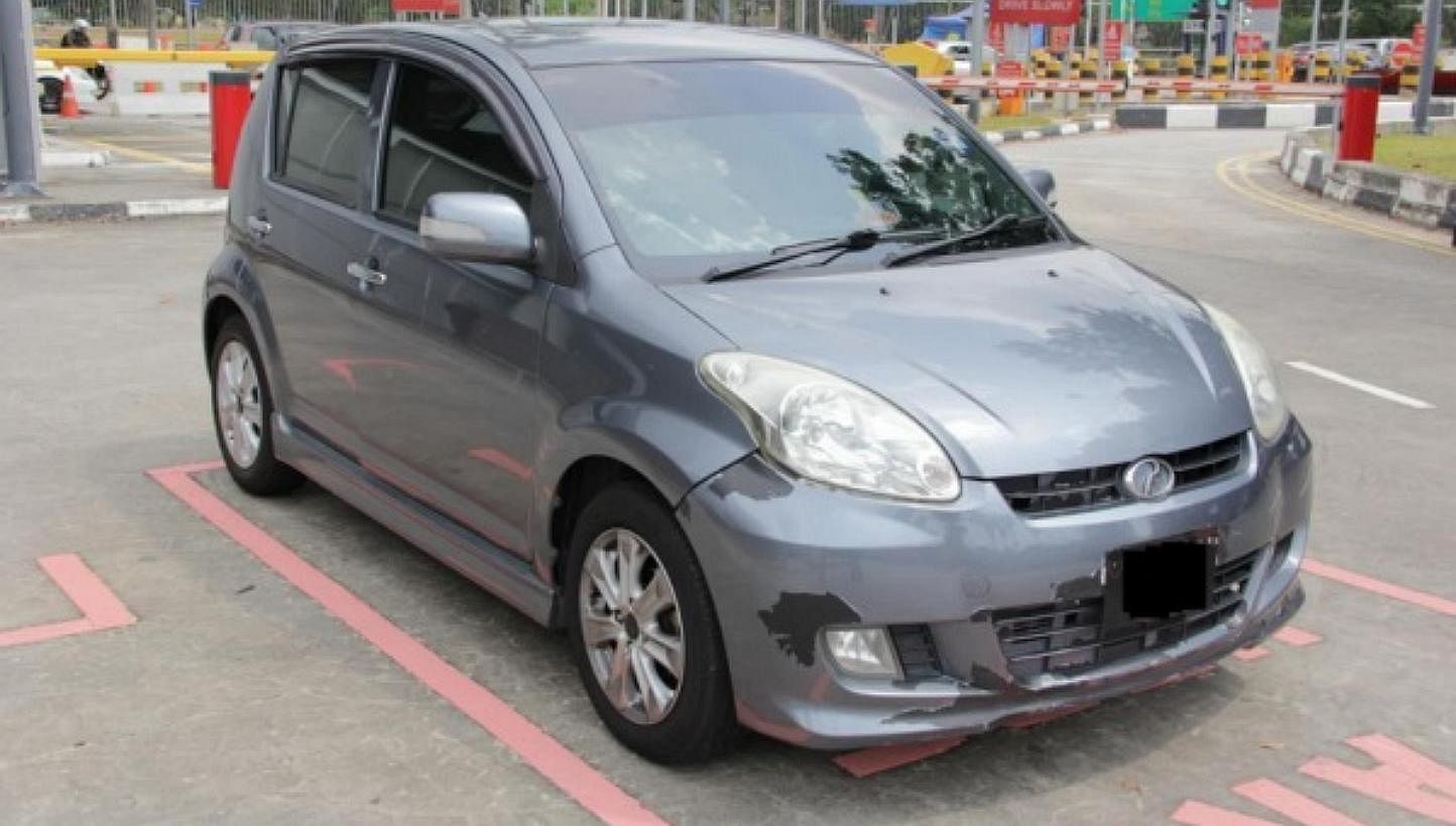 A car that was seized in a Home Team operation on Feb 25, 2015.&nbsp;-- PHOTO: ICA/CNB