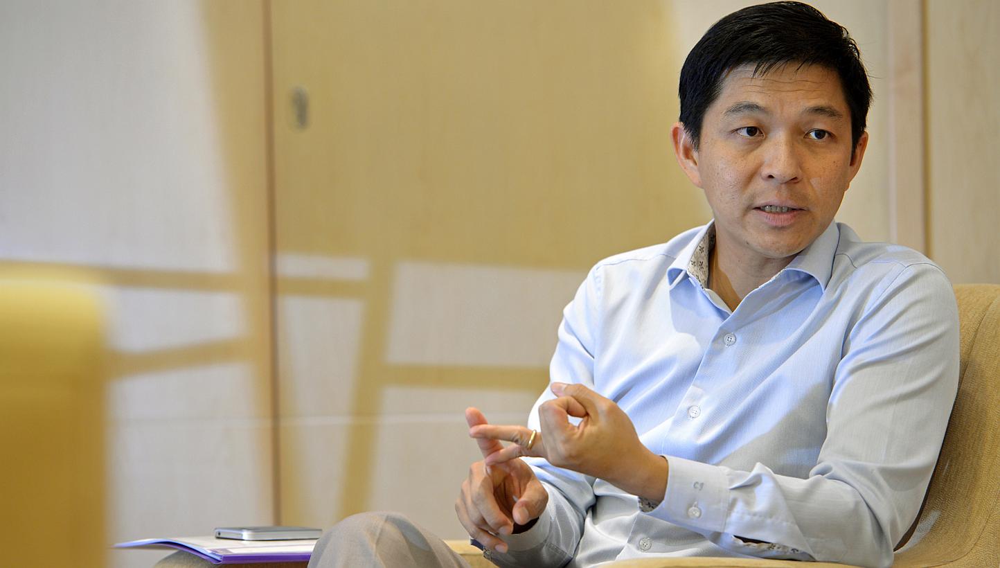 Manpower Minister Tan Chuan-Jin, who is known for his fitness, said he has been diagnosed with pleural effusion. -- ST PHOTO: NG SOR LUAN 