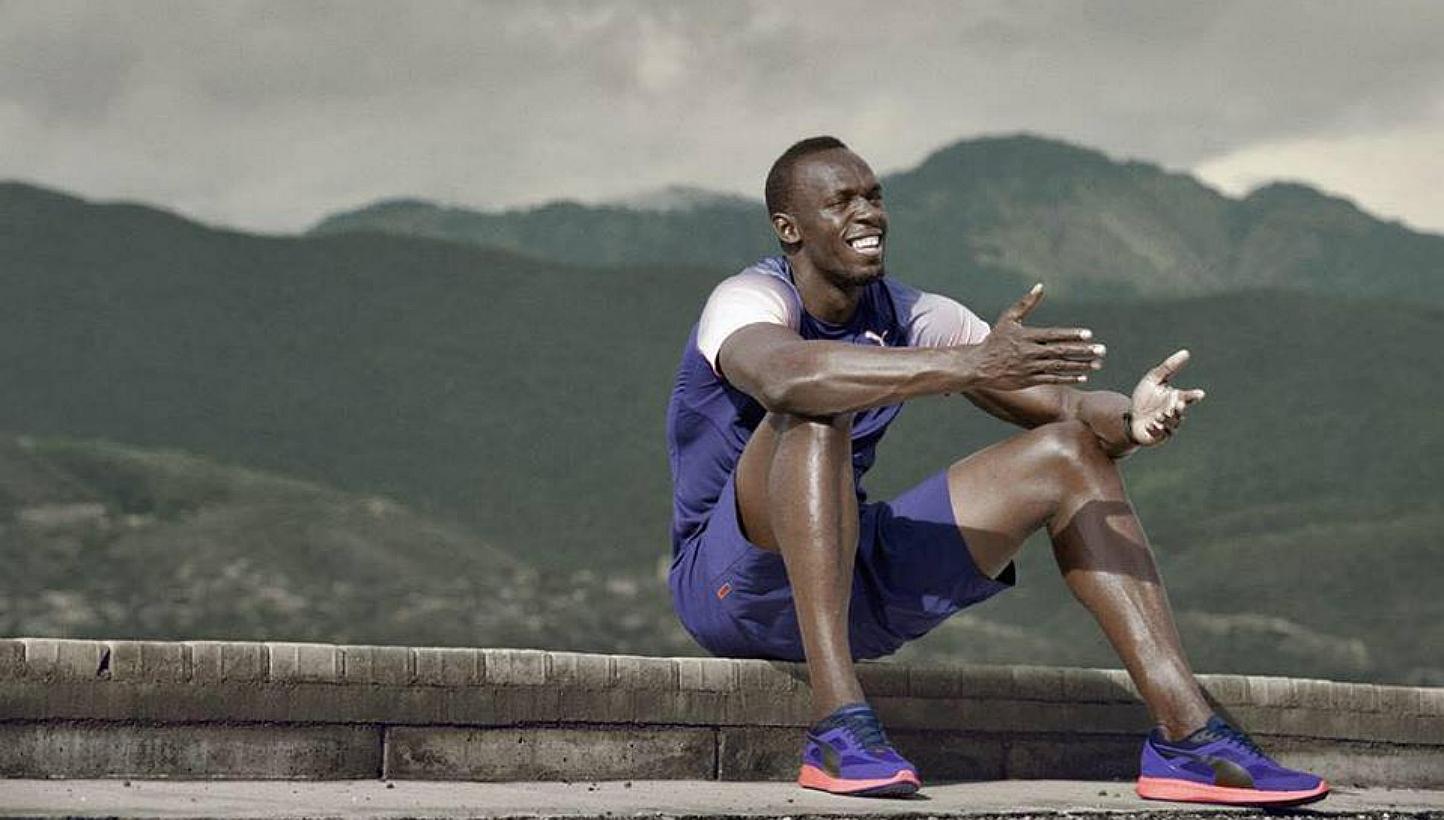 World 100 and 200-metre record holder Usain Bolt (above, in a photo from his Facebook page) made a surprise 2015 season debut Saturday, running the anchor leg in a 4x100 relay heat victory at the Gibson Relays. -- PHOTO: FACEBOOK