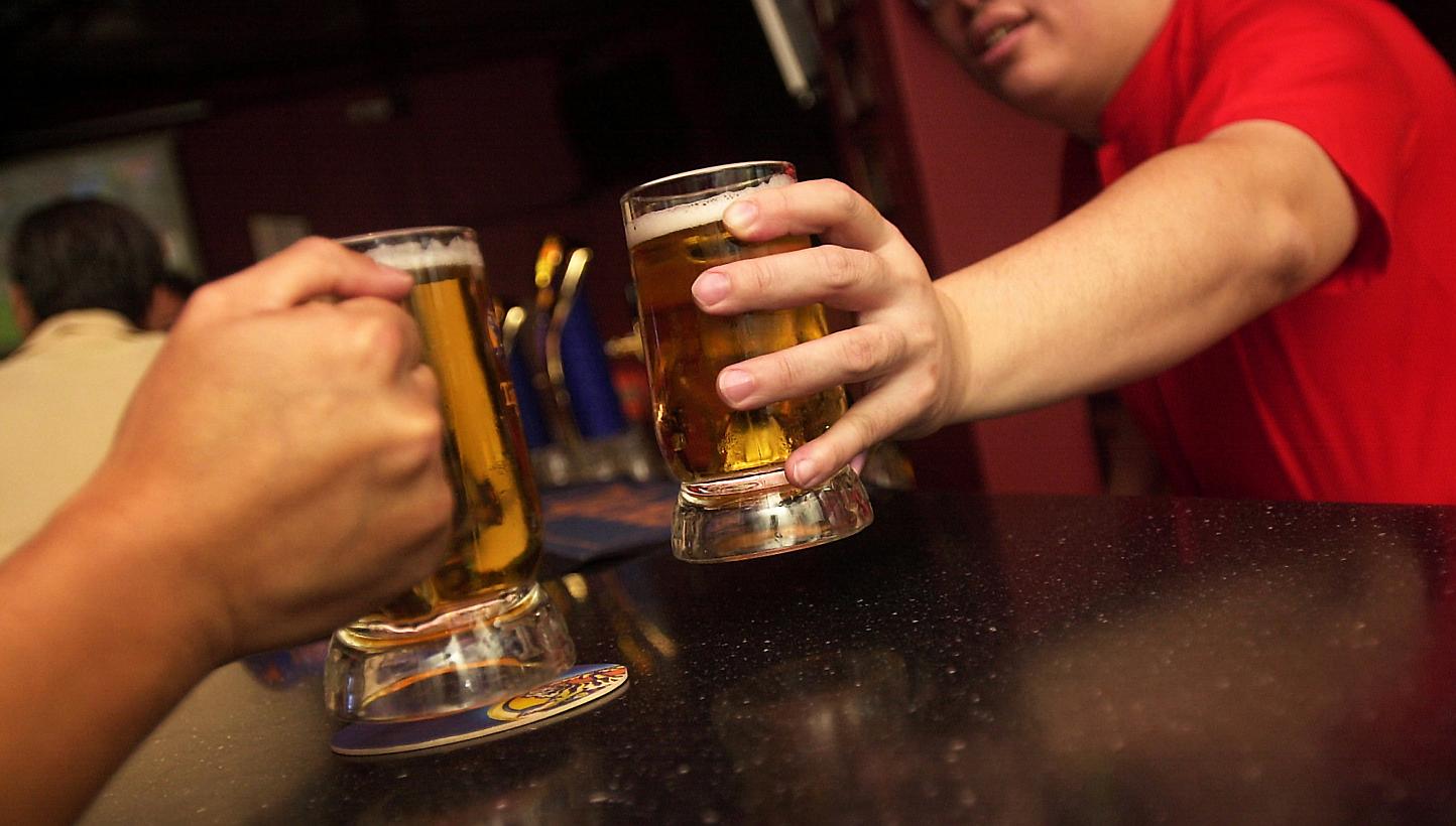 The National Addictions Management Service (NAMS) deals with 10 to 15 cases of problem drinking among youth aged 19 or below each year. -- PHOTO: THE NEW PAPER 