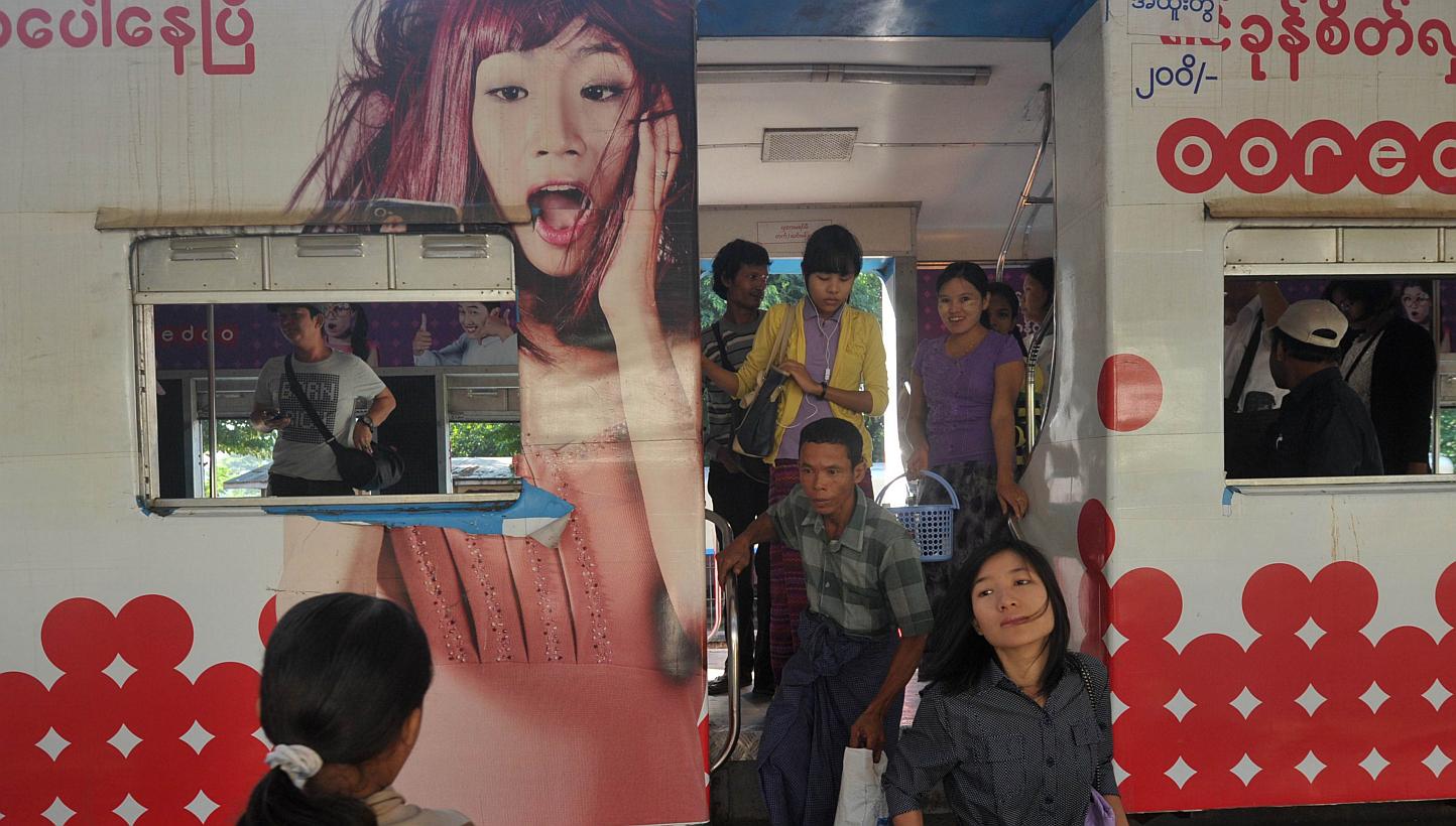 Trains chug around Yangon's circular railway at a stately pace barely faster than a brisk walk, but this creaking relic of colonial times is at the heart of plans for a public transport revolution in the traffic-choked metropolis. -- PHOTO: AFP&nbsp;