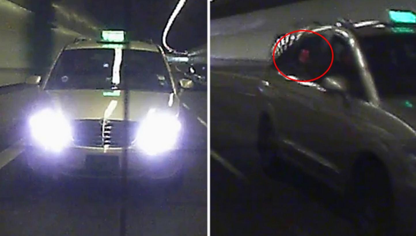 A former relief taxi driver who terrorised a motorist on the Kallang-Paya Lebar Expressway (KPE) tunnel last month was jailed for four weeks on Wednesday for the rash act. -- PHOTO: STOMP