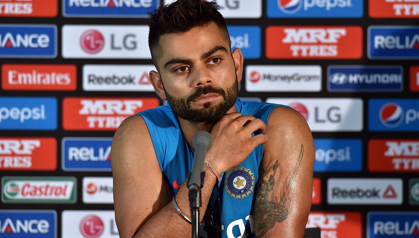 India's batsman Virat Kohli speaks during a press conference at the Melbourne Cricket Ground (MCG) on Feb 21, 2015. He has a reputation of being volatile and tetchy. -- PHOTO: AFP&nbsp;