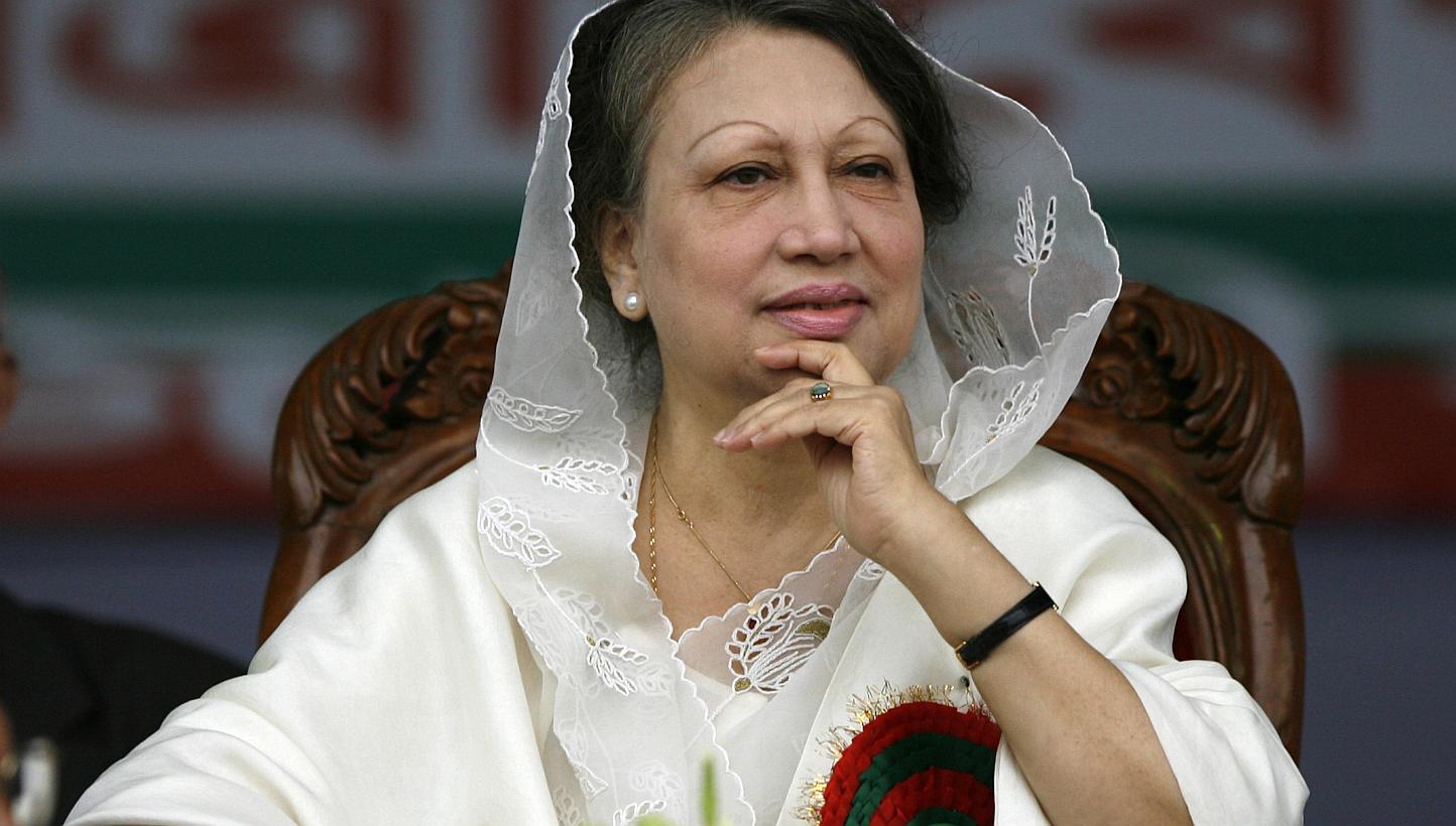 A Bangladeshi court on Wednesday upheld arrest warrants against opposition leader Begum Khaleda Zia (above) and called her a fugitive after she again failed to appear to face graft charges that have stoked political tensions. -- PHOTO: REUTERS