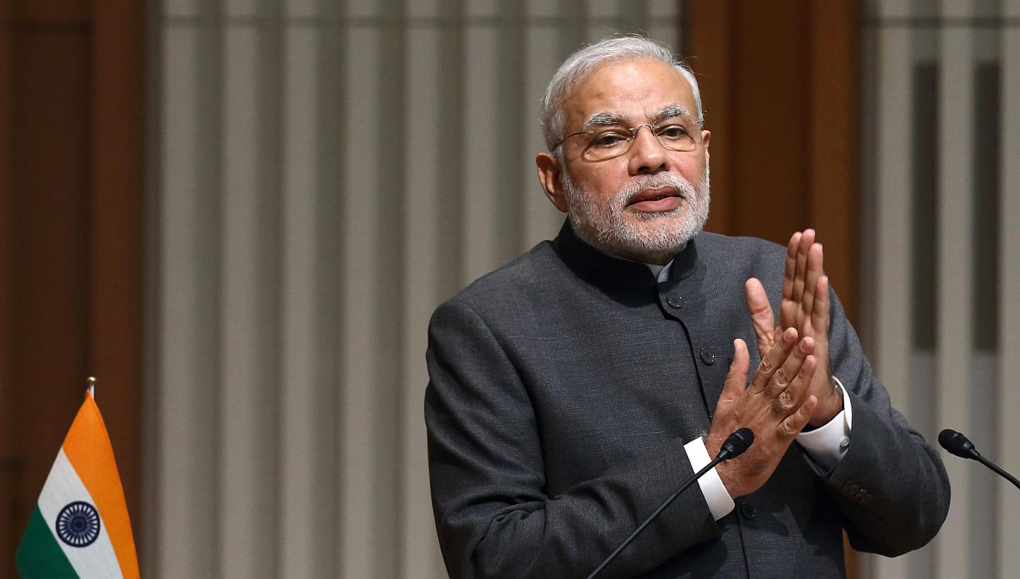 Indian Prime Minister Narendra Modi will offer island nations in the Indian Ocean a broad range of military and civilian assistance next week in a bid to wrest influence from China. -- PHOTO: BLOOMBERG