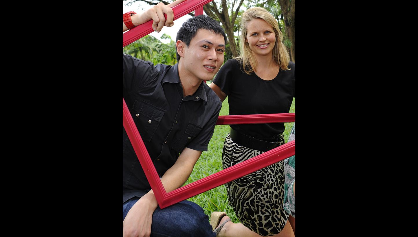 The new and old directors of the Affordable Art Fair: Mr Alan Koh and Ms Camilla Hewitson.