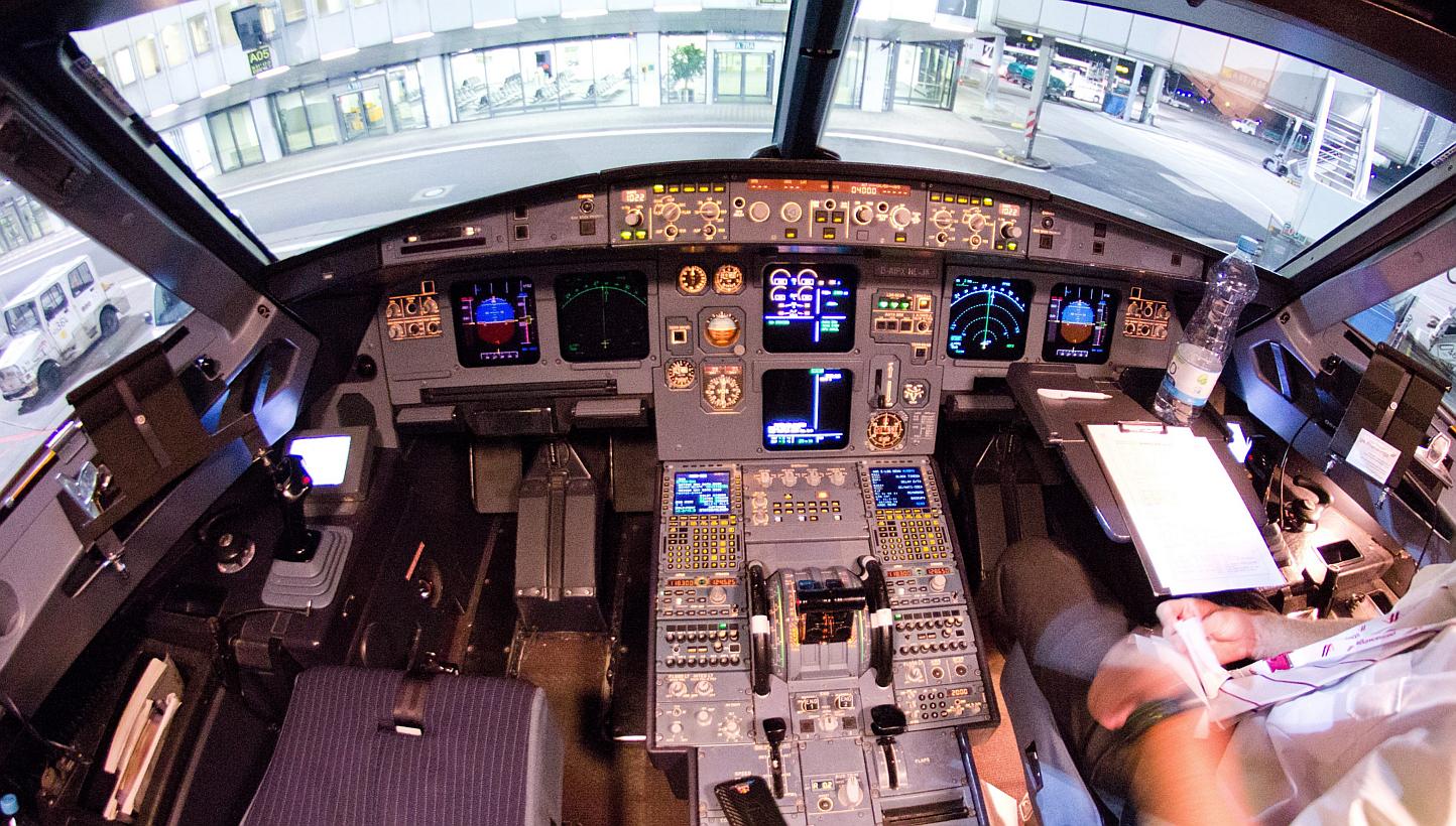 A picture of the cockpit of the crashed Germanwings A-320 aircraft taken at the airport in Dusseldorf, Germany, after one of the last flights prior to its crash in the French Alps on Tuesday.