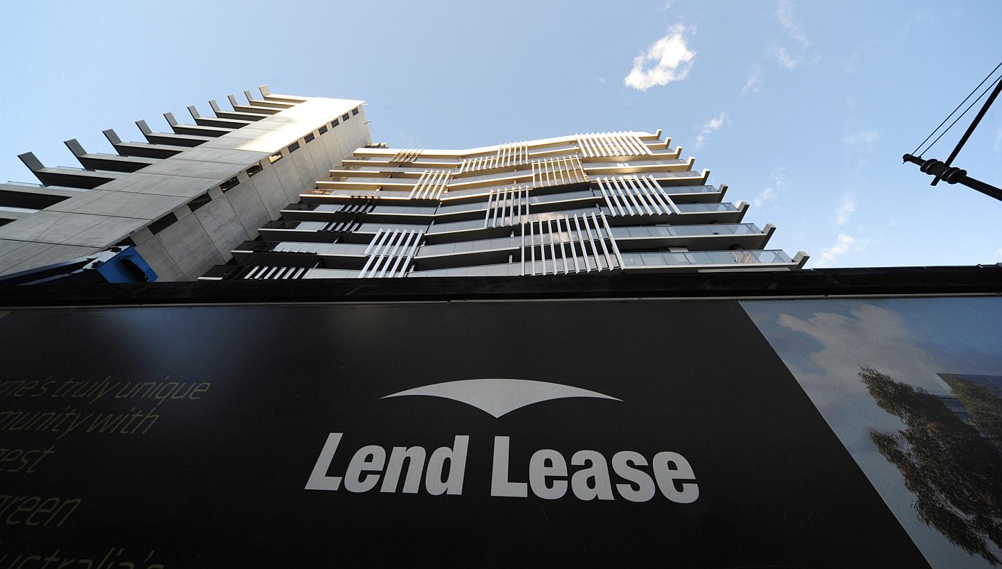 Property developer Lend Lease's logo and residential development in Melbourne. The Australian company&nbsp;says it will own 30 per cent of the joint venture for a large mixed-use site in Paya Lebar which it just bagged with a bullish top bid of $1.67