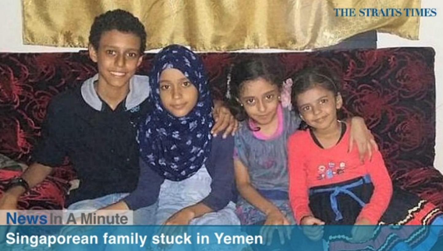 In today's The Straits Times News In A Minute video, we look at a&nbsp;Singaporean woman and her four children seeking evacuation from Aden, Yemen, which is on the brink of civil war.&nbsp;-- SCREENGRAB FROM RAZORTV