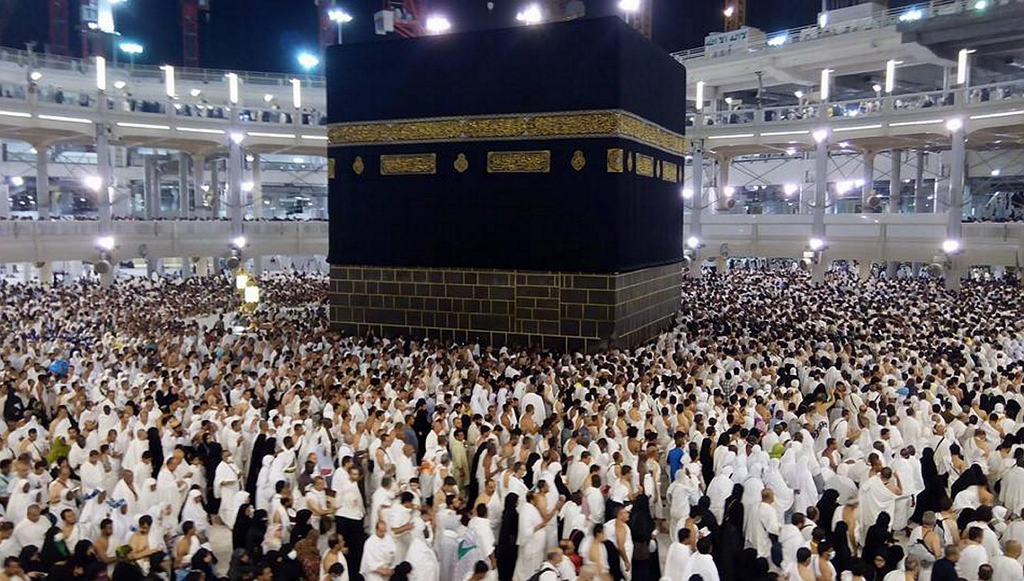 Muslim pilgrims performing the annual 'Haj' pilgrimage at the holy Kaaba in the Grand Mosque in Mecca, Saudi Arabia in 2014.&nbsp;The Muslim and Christian populations could be nearly equal by 2050, with Islam expected to be the fastest-growing faith 