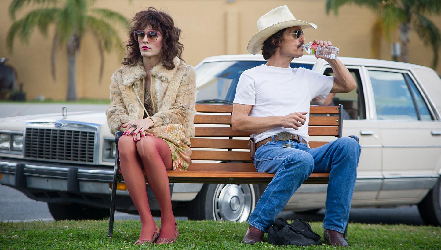 A cinema still from the movie Dallas Buyers Club starring Jared Leto (left) and Matthew McConaughey. -- PHOTO: SHAW