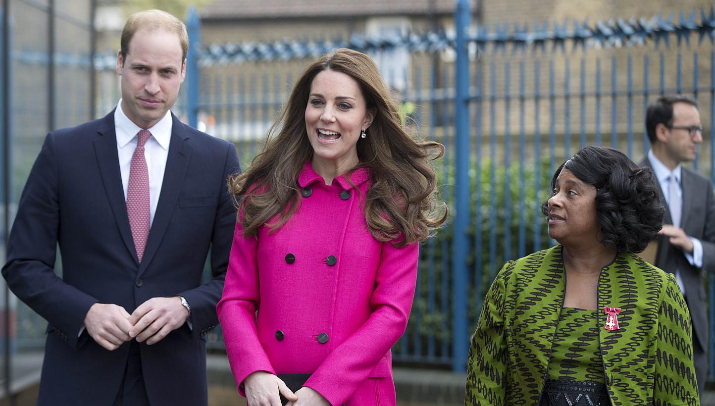 Britain's Catherine, Duchess of Cambridge, at the St Patrick's Day parade for the Irish Guards Regiment at Mons Barracks in Aldershot, near London, on March 17, 2015. -- PHOTO: AFP