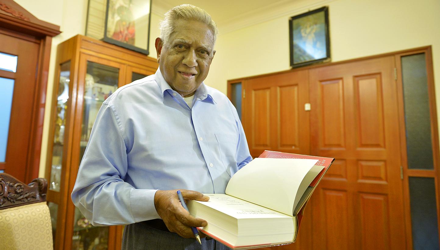 Former president S R Nathan was discharged from the Singapore General Hospital on Saturday, almost three weeks after he suffered a stroke. -- ST PHOTO: ASHLEIGH SIM