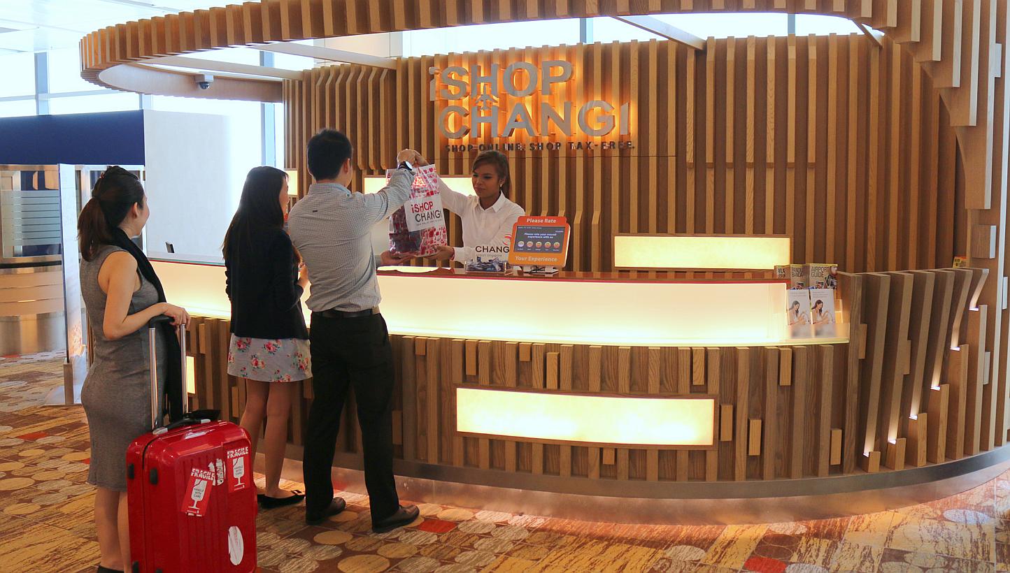 Travellers can pay online at iShopChangi and pick up their purchases at designated counters. Since the portal's launch in 2013, online sales and website traffic are up by 40 per cent.