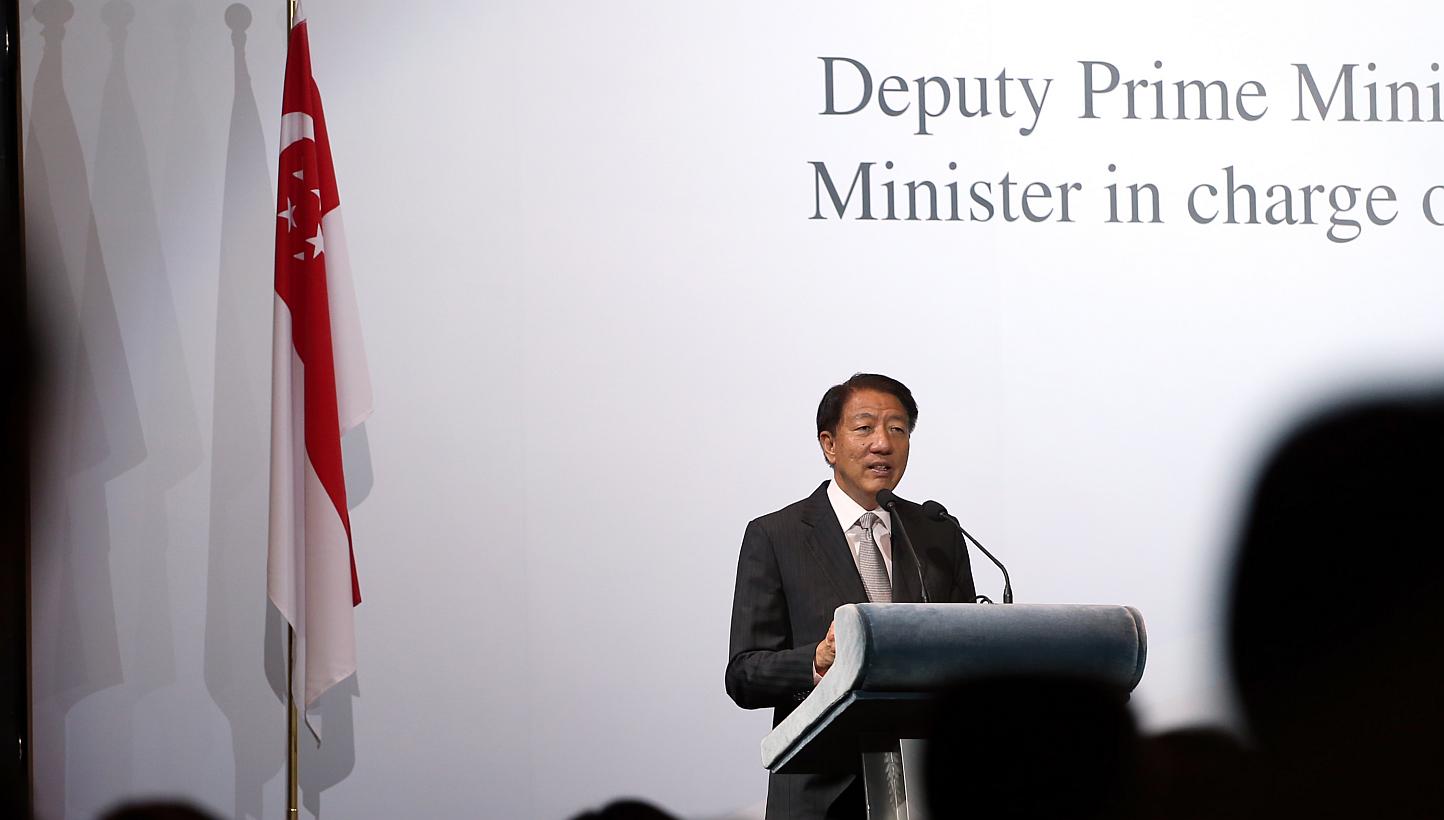 Measures to tackle global threats, such as that of Islamic State in Iraq and Syria (ISIS) militant group, must be adapted to suit the local context, said Deputy Prime Minister Teo Chee Hean on Monday. -- PHOTO:&nbsp;ZAOBAO &nbsp;