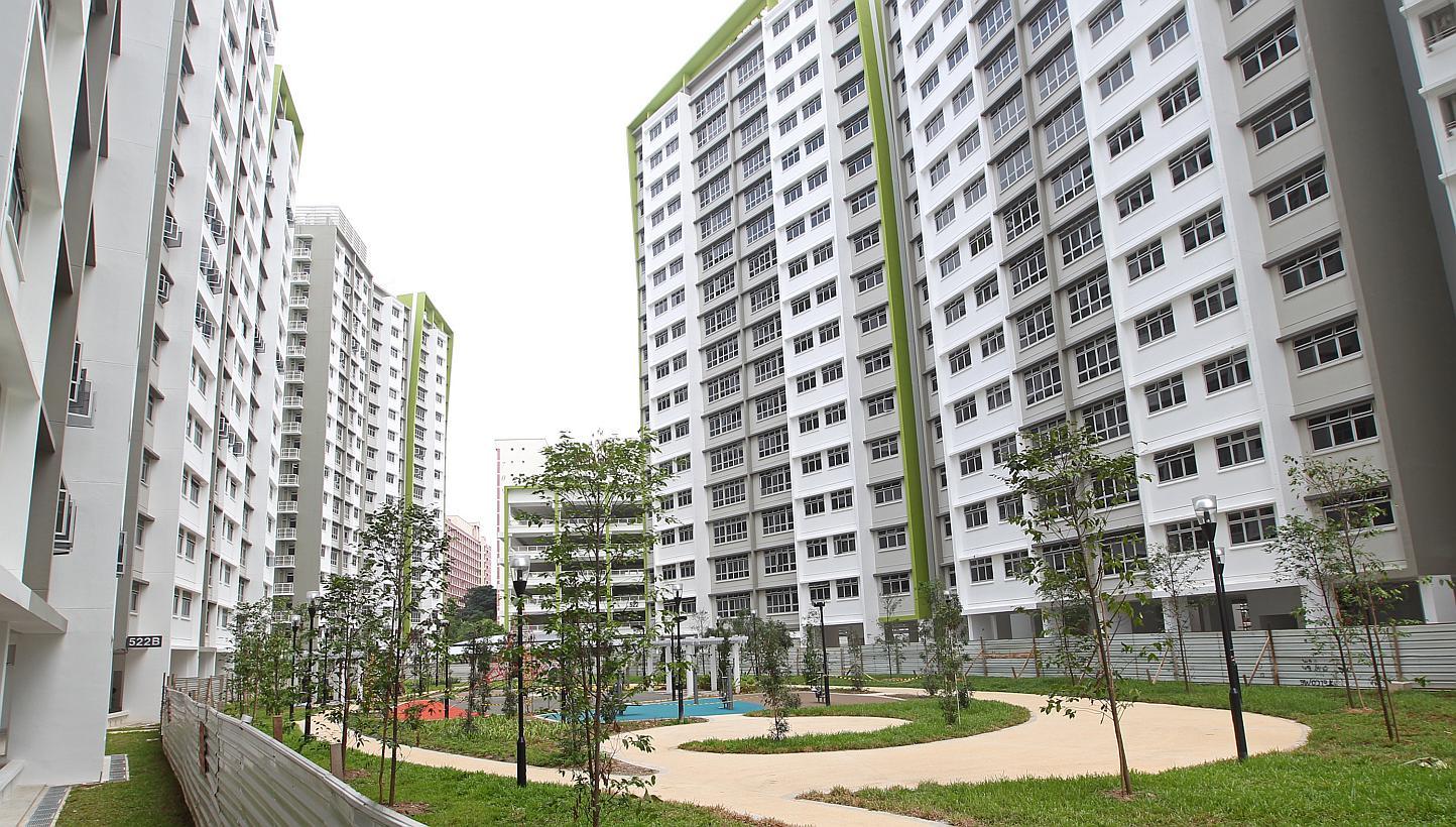 The newly-completed HDB BTO project Green Leaf at Tampines Central 7. New Housing Board flat prices are overestimated by the public, and the majority of prospective flat buyers are willing to pay more than the current average prices. -- ST PHOTO