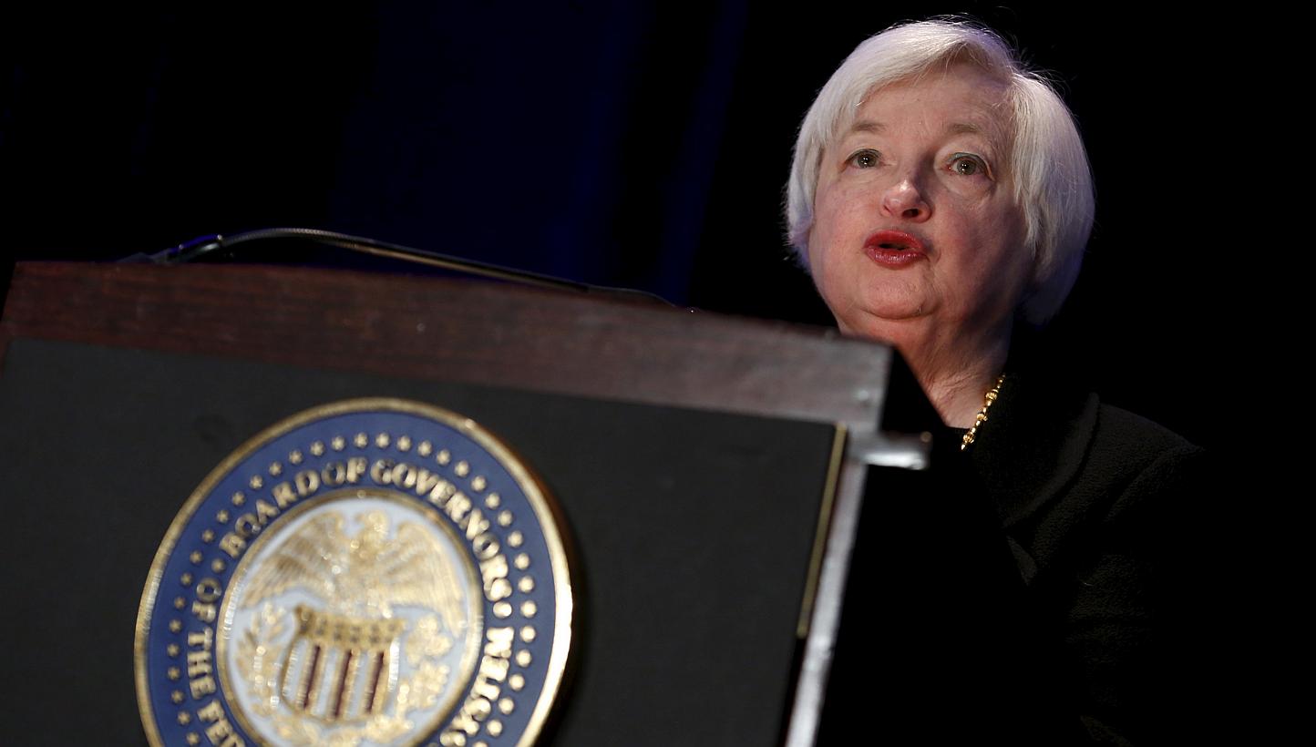 Federal Reserve Chair Janet Yellen delivers remarks at the Federal Reserve's ninth biennial Community Development Research Conference focusing on economic mobility in Washington on April 2, 2015. Yellen met with a research firm that later published c