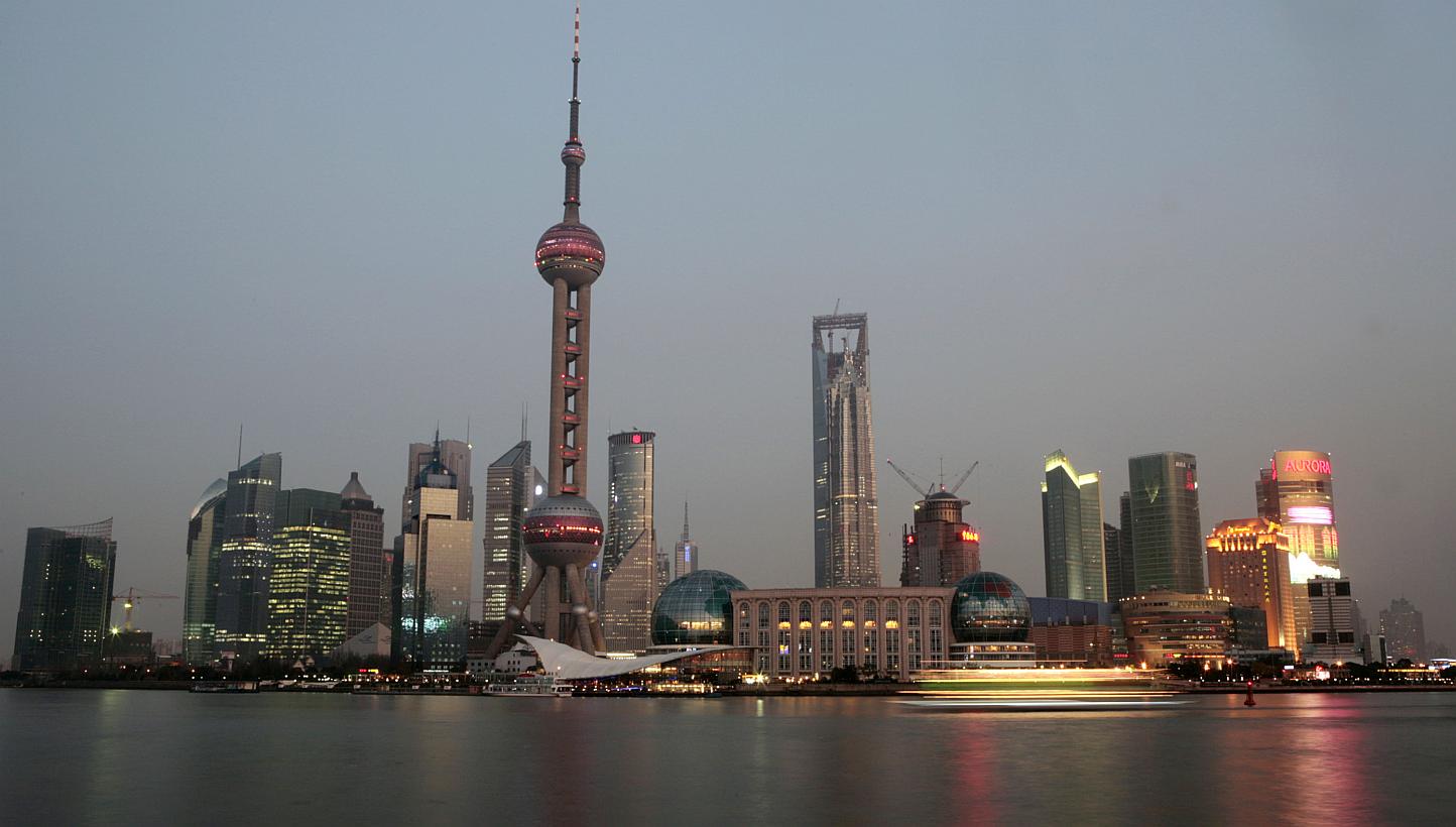 The Pudong financial area in Shanghai in 2008. The financial hub has banned spouses and children of senior officials from private business, making the city the first to impose such strict controls over the family wealth of Communist Party cadres. -- 