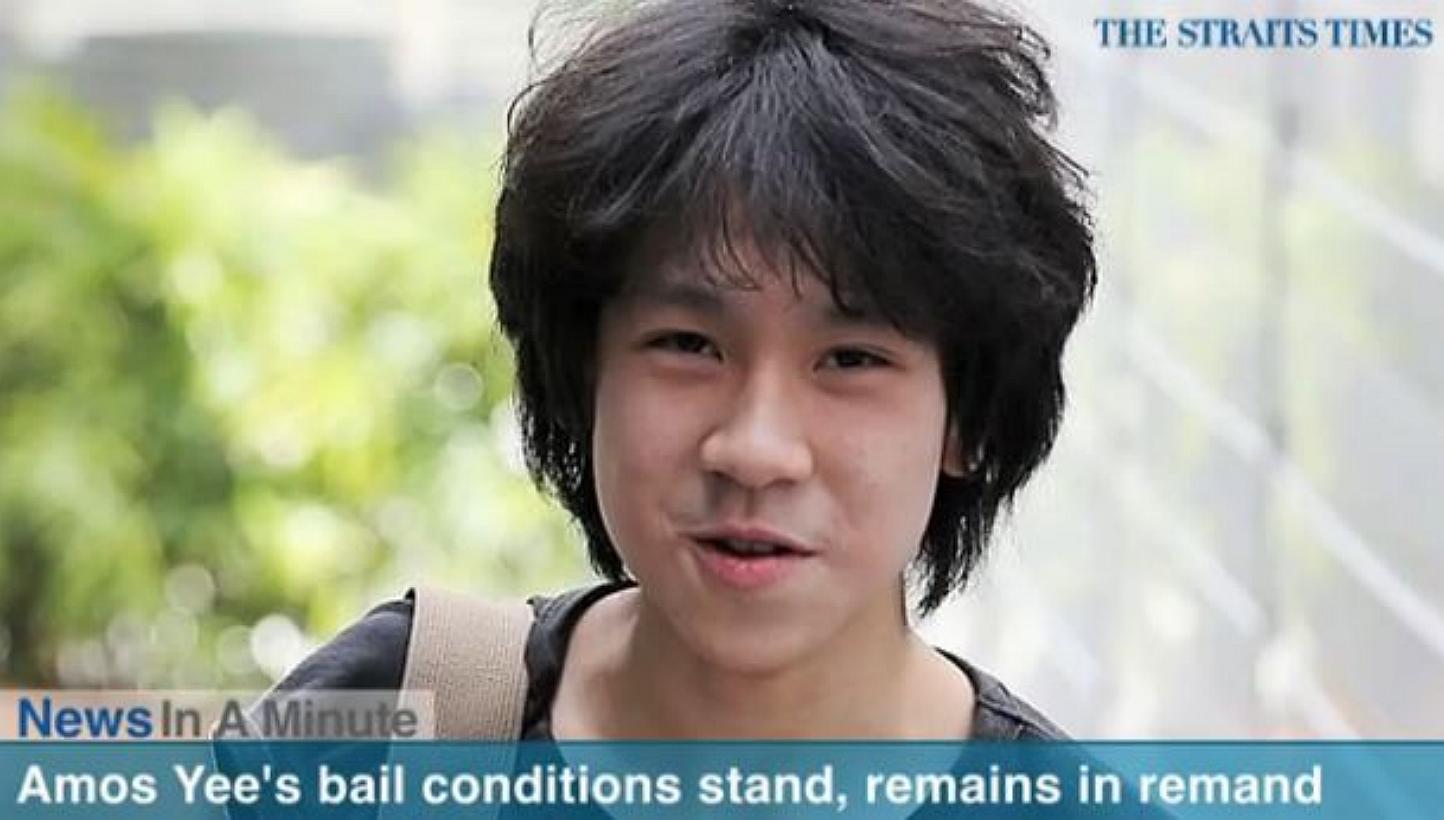 Teenage blogger Amos Yee will remain in remand after he refused the prosecution's offer to change his bail conditions if he agreed to see a psychiatrist. It was revealed in court that he had seen a psychiatrist twice last month but had stopped going.