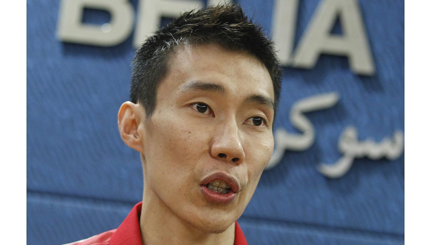 Malaysian badminton player Lee Chong Wei speaking during a press conference in Putrajaya on April 27, 2015. The twice Olympic silver medallist will feature only in the men's team event for next month's SEA Games. -- PHOTO: EPA