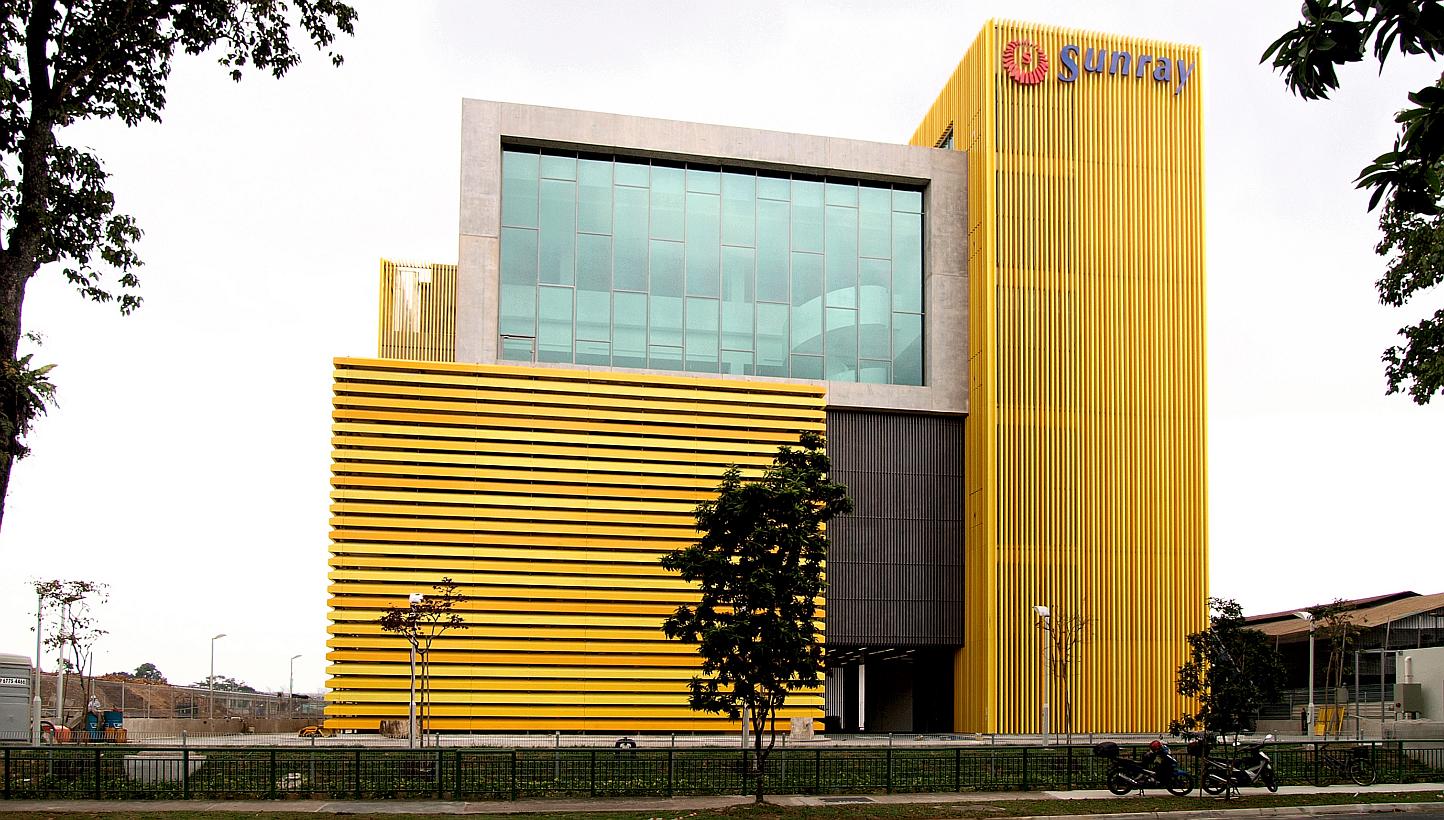 The $30 million complex spans 181,000 sq ft - four times the size of Sunray Woodcraft Construction's old premises at Bukit Batok. -- PHOTO: SUNRAY WOODCRAFT CONSTRUCTION