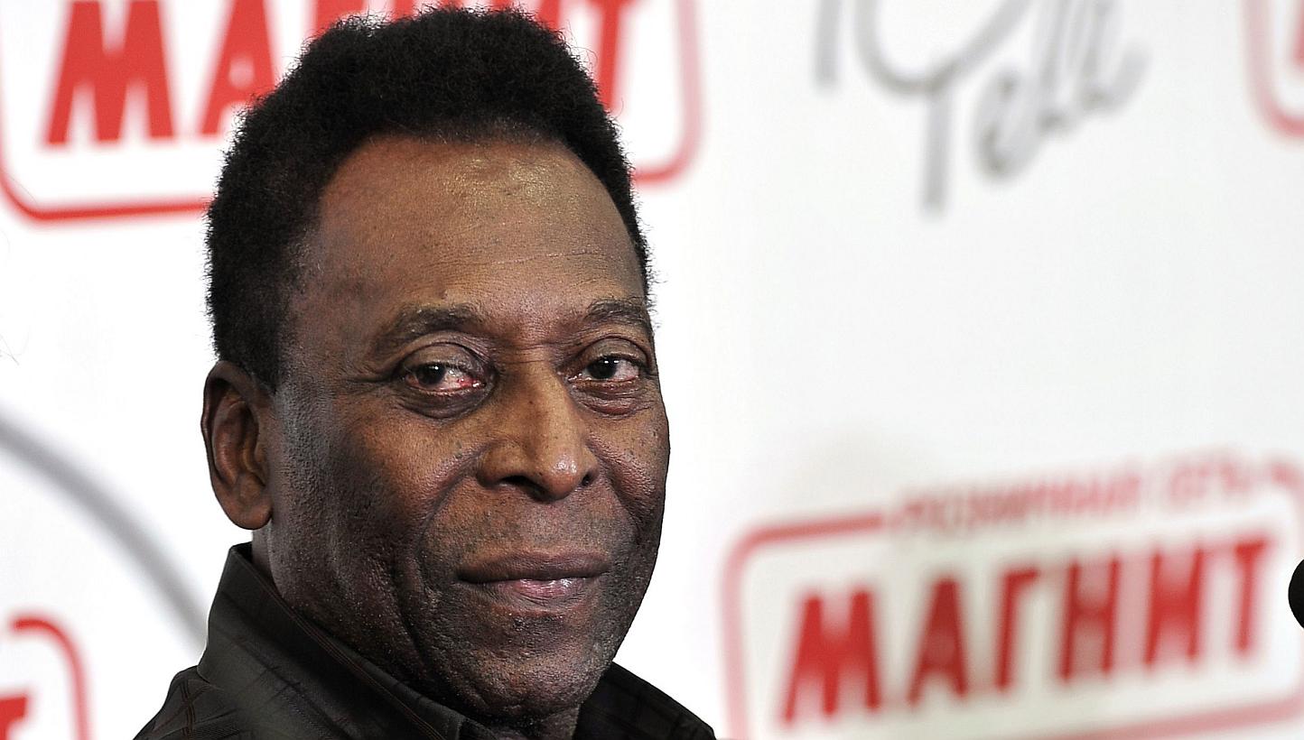 Soccer legend Pele attends a press conference to mark his visit in the southern Russian city of Krasnodar, on March 27, 2014. -- PHOTO: AFP