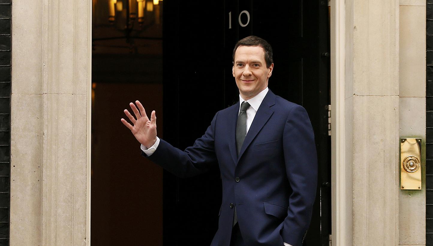 George Osborne arrives at 10 Downing Street as Britain's Prime Minister David Cameron begins to appoint his Cabinet after securing a majority goverment, in central London, May 8, 2015. -- PHOTO: REUTERS