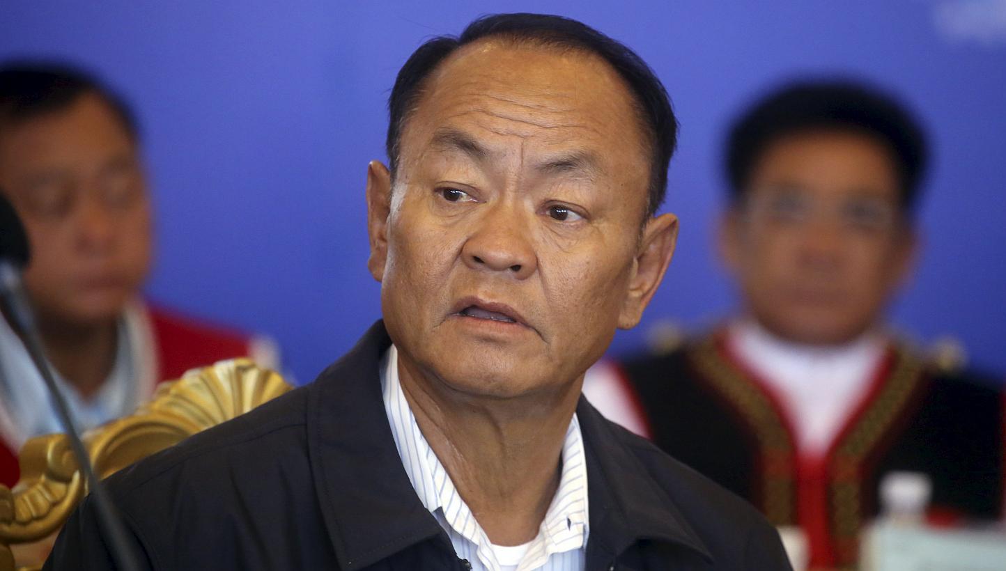 Bao Youxiang, leader of the United Wa State Army (UWSA), is seen during a meeting of leaders of Myanmar's ethnic armed groups at the UWSA headquarters in Pansang in Myanmar's northern Shan State, May 6, 2015. -- PHOTO: REUTERS.&nbsp;