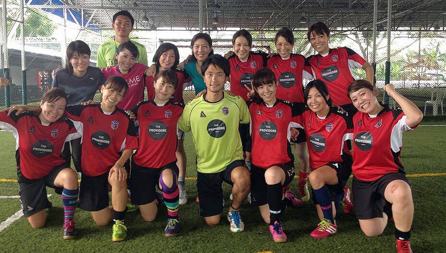 The SG Red team from Japan who has registered to compete in the upcoming National Futsal Championships 2015 to be held on May 30 and 31, 2015. -- PHOTO: NATSUKO