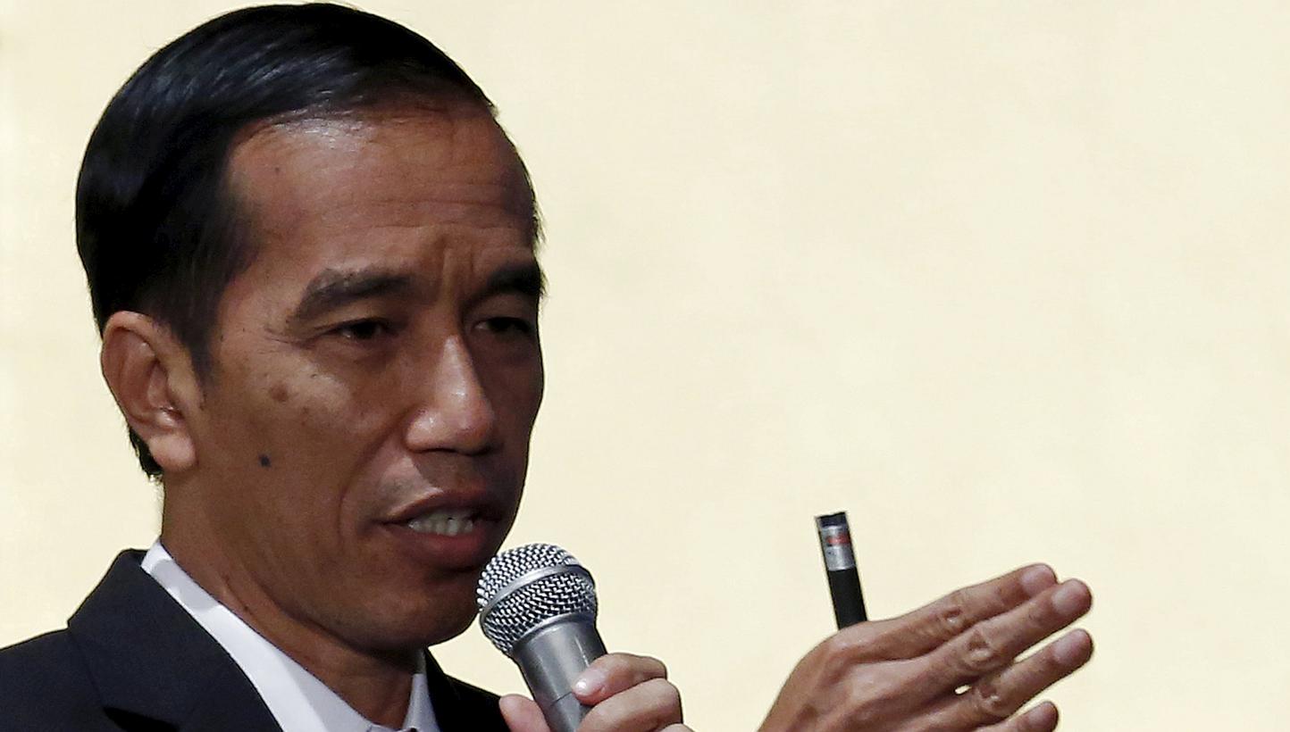 Indonesian President Joko Widodo speaking during the Indonesia business forum in Tokyo on March 24, 2015. Mr Widodo was expected to announce the release of several political prisoners in the restive eastern province of Papua on Saturday, seeking to r