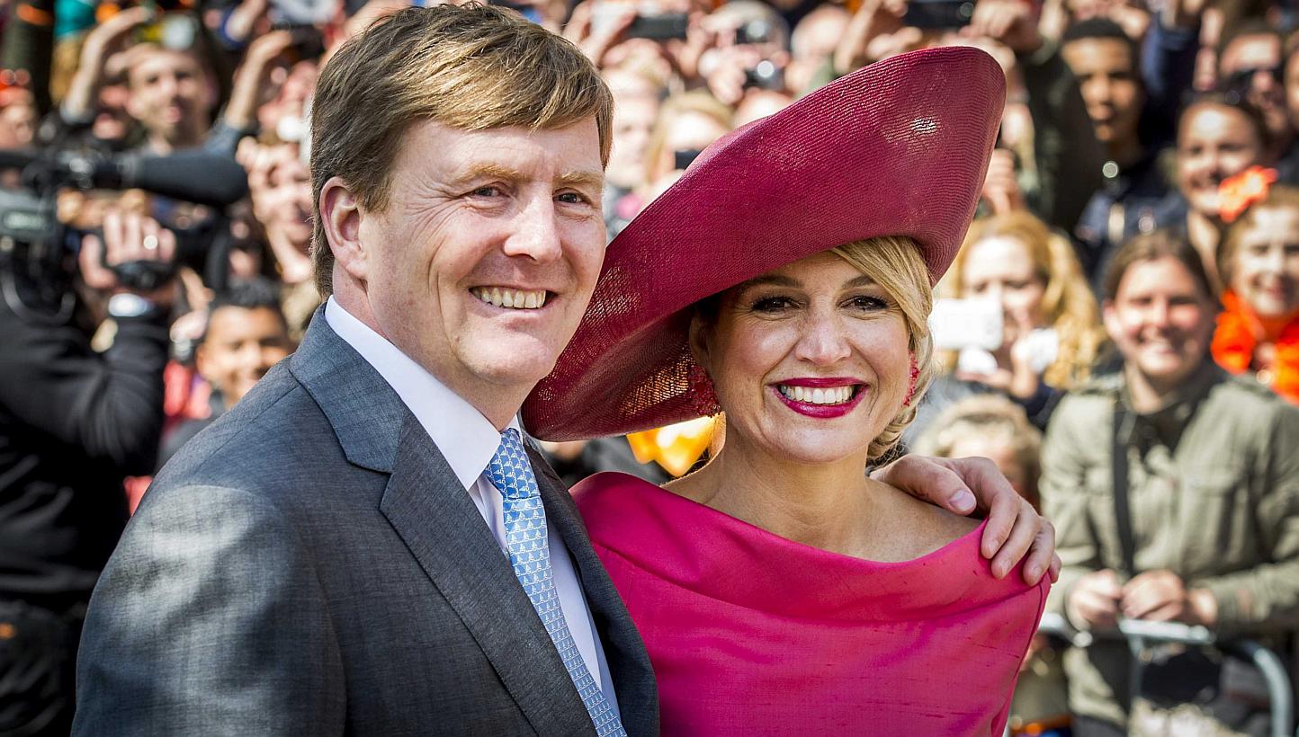 King Willem-Alexander and Queen Maxima of the Netherlands in Dordrecht on April 27, 2015, during King's Day, the celebration of the birthday of the King. -- PHOTO: EPA