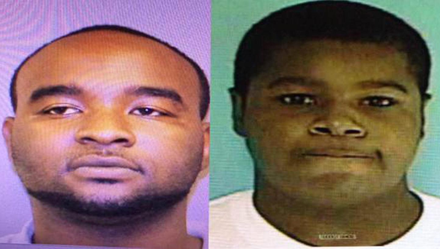 A handout combo image released by the Oxford Police Department on May 9, 2015, shows Curtis Banks (left) and Marvin Banks who are being sought in connection with the murder of two police officers during a traffic stop in Hattiesburg, Mississippi