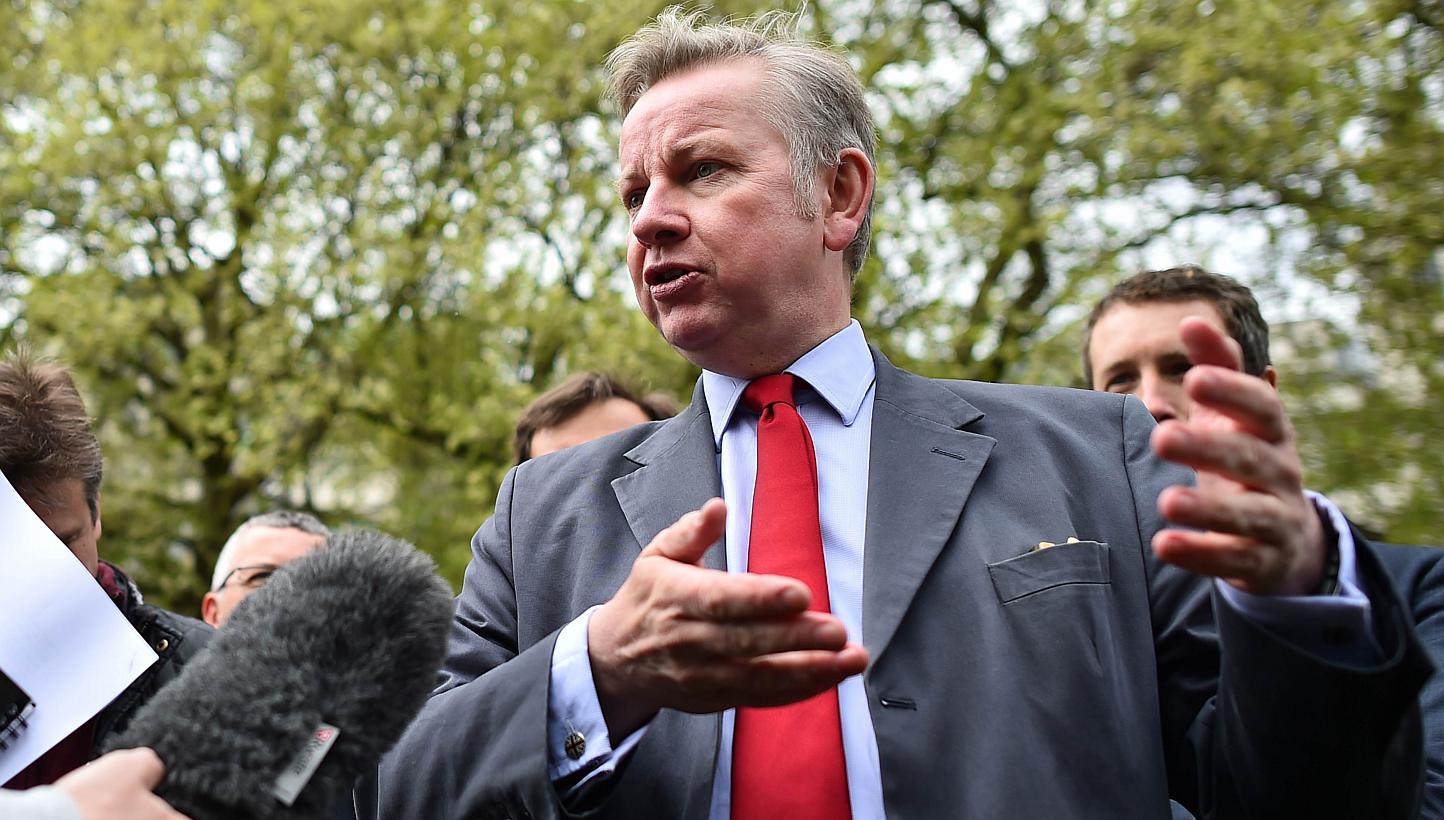 Newly re-elected British Prime Minister David Cameron will restore one of his most outspoken and combative allies to a leading Cabinet role by naming former education minister Michael Gove (above) as justice secretary. -- PHOTO: REUTERS