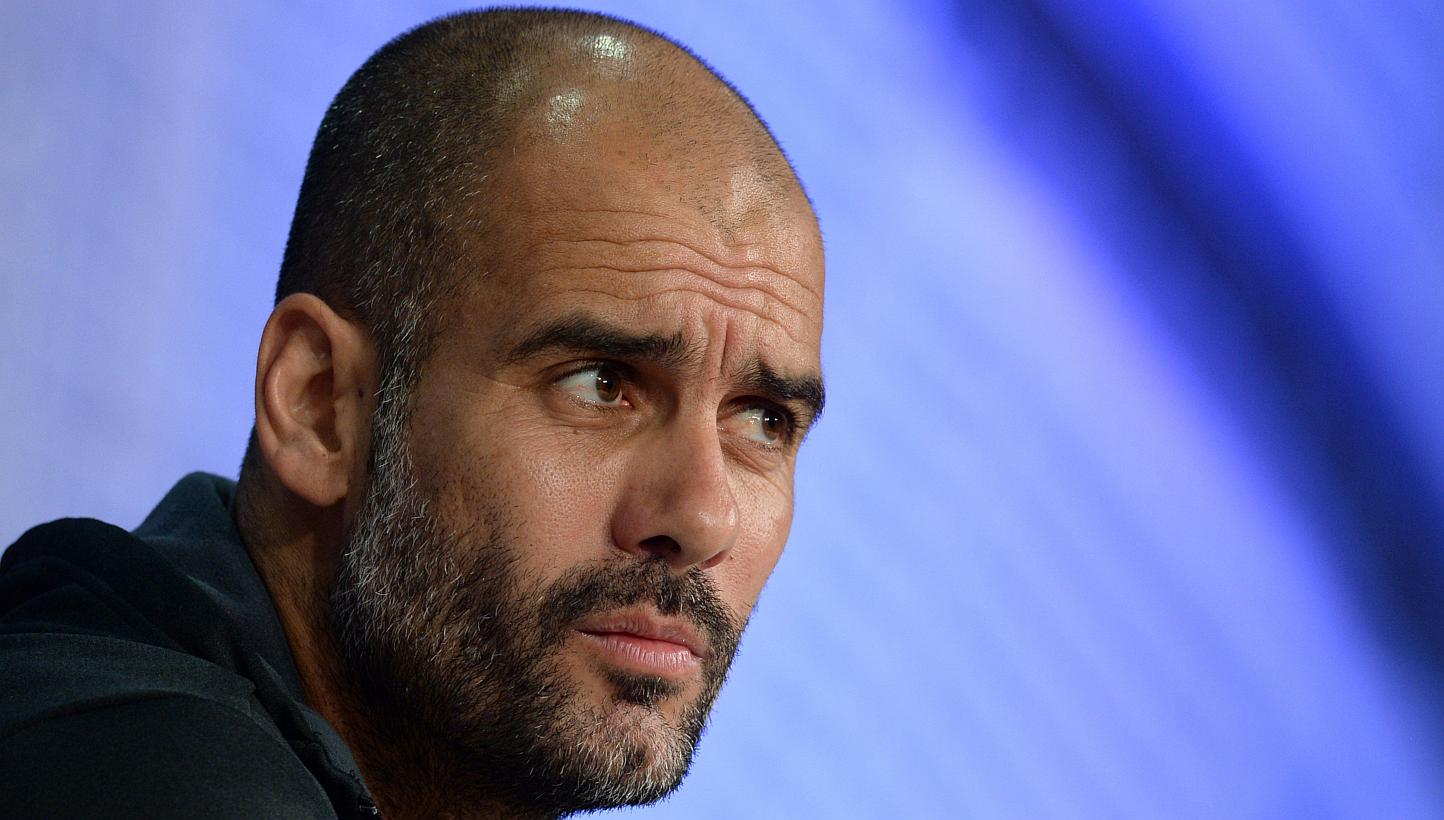 Bayern Munich's Spanish headcoach Pep Guardiola. He has dismissed out of hand rumours he will be quitting Bayern Munich with a year left on his contract to become Manchester City coach next season. -- PHOTO: AFP