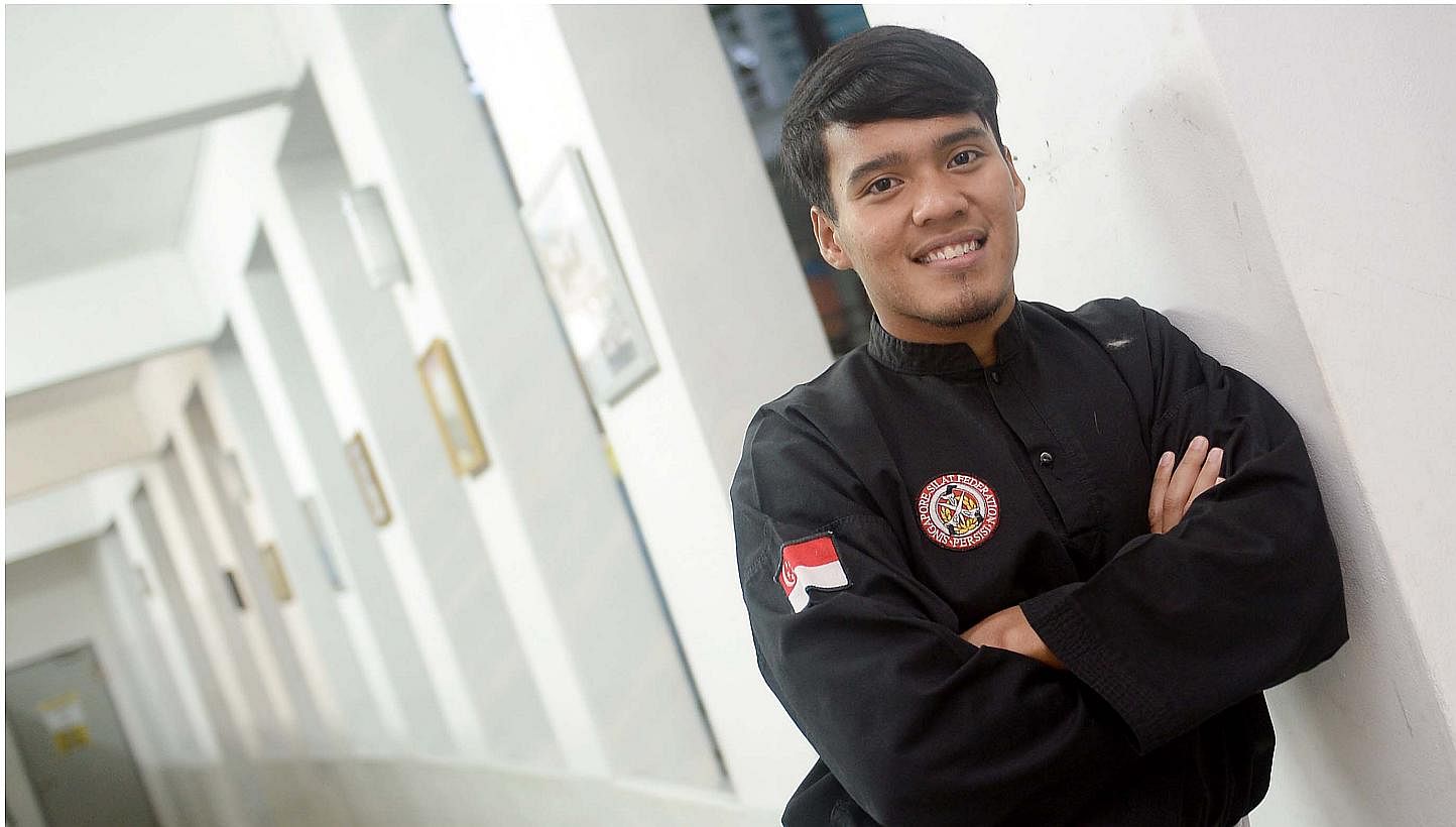 Singapore's silat gold medal hopeful Shakir Juanda was ruled out of the contact event of next month's SEA Games after failing to fully recover from a knee injury. -- PHOTO: BERITA HARIAN