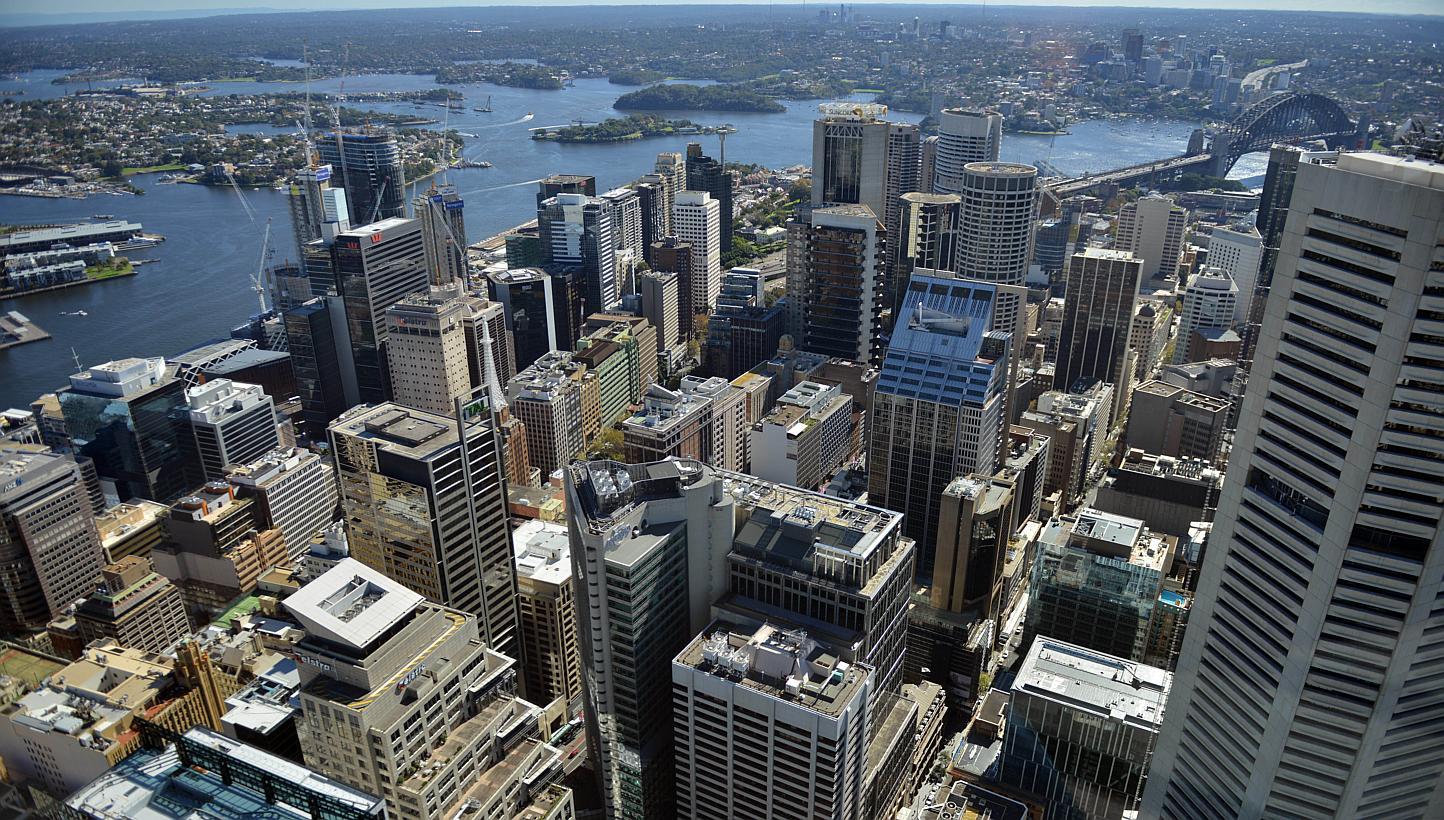 The Central Business District of Sydney from the Sydney Tower. Australia's debt, already rising faster than the euro zone's, will keep ballooning as Prime Minister Tony Abbott opts to support growth and his own political fortunes rather than balance 
