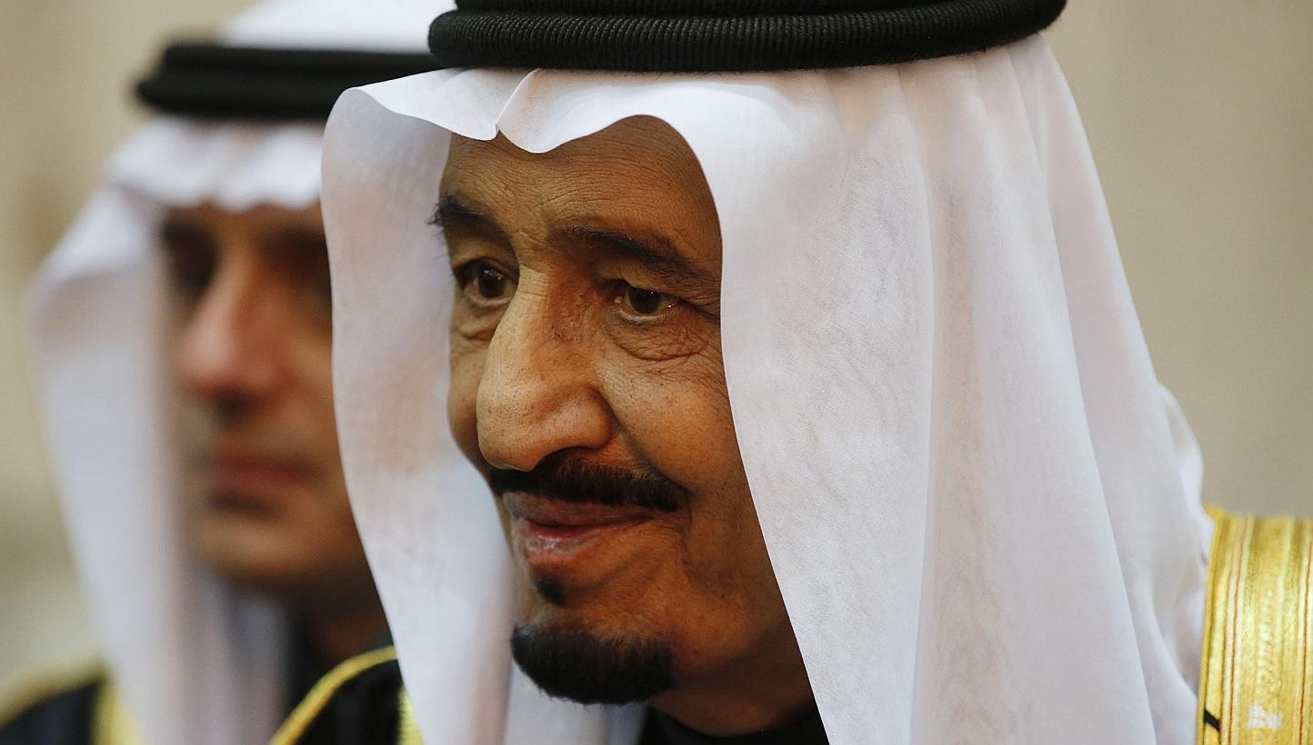 Saudi Arabia's King Salman is seen during US President Barack Obama's visit to Erga Palace in Riyadh, in this January 27 file photo. -- PHOTO: REUTERS