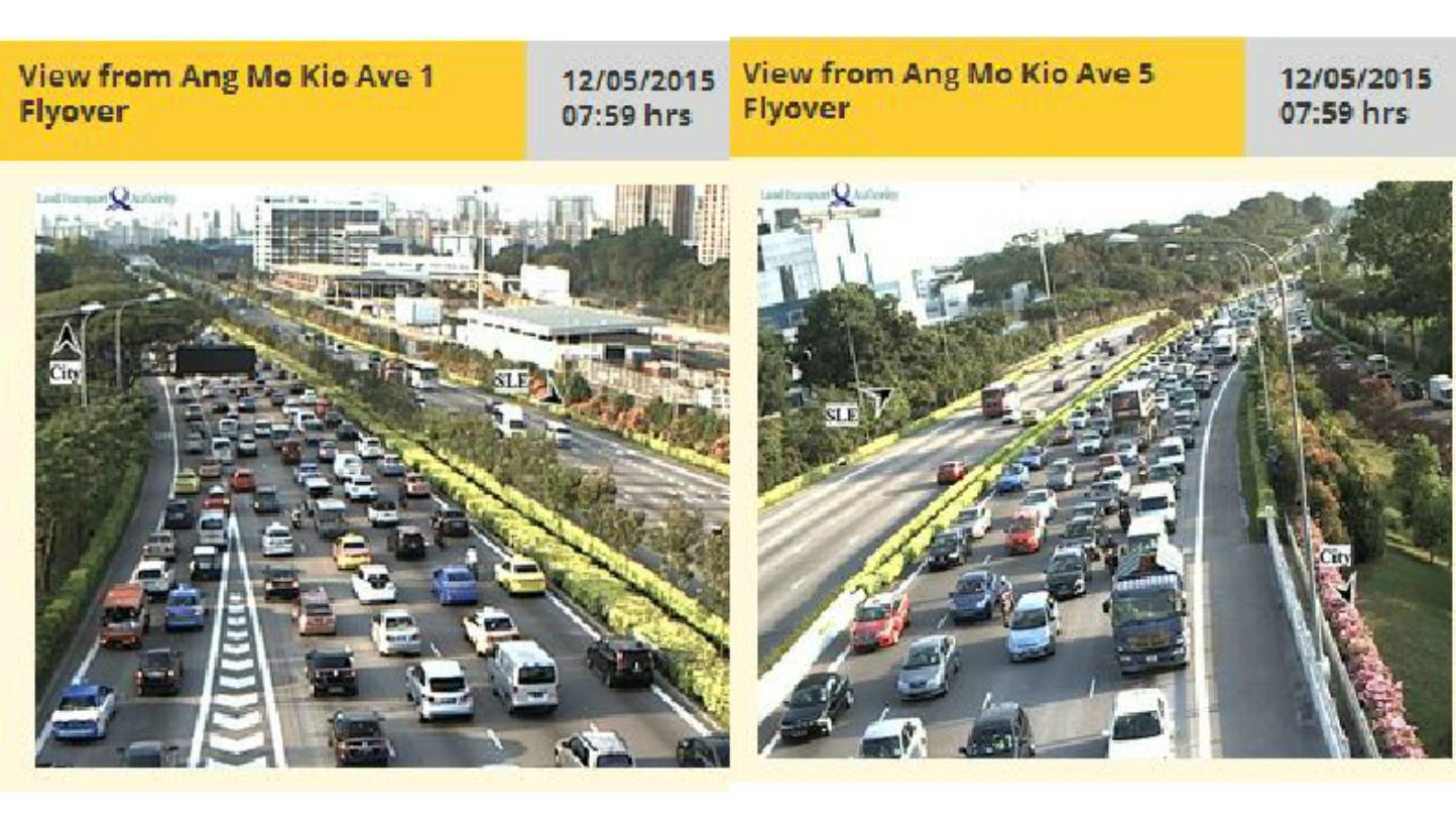 Motorists on the Central Expressway (CTE) found themselves stuck in a traffic jam during Tuesday morning rush hour. -- PHOTO: ONEMOTORING WEBSITE