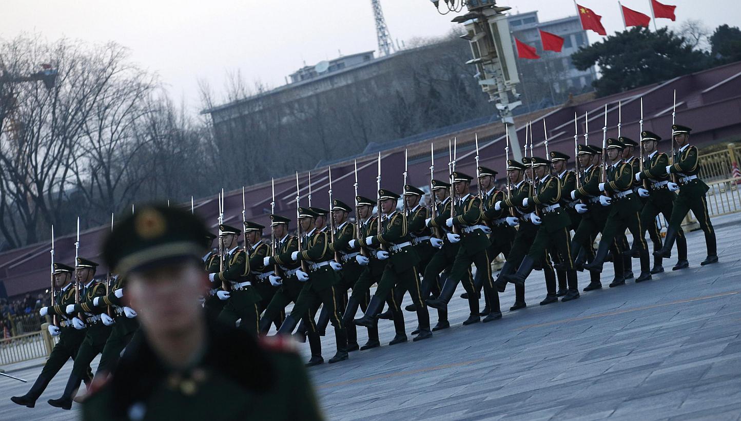 China is making the 70th anniversary of the Japanese surrender in World War II a public holiday, the government said Wednesday, as Beijing prepares a massive military parade to mark the occasion. -- PHOTO: REUTERS