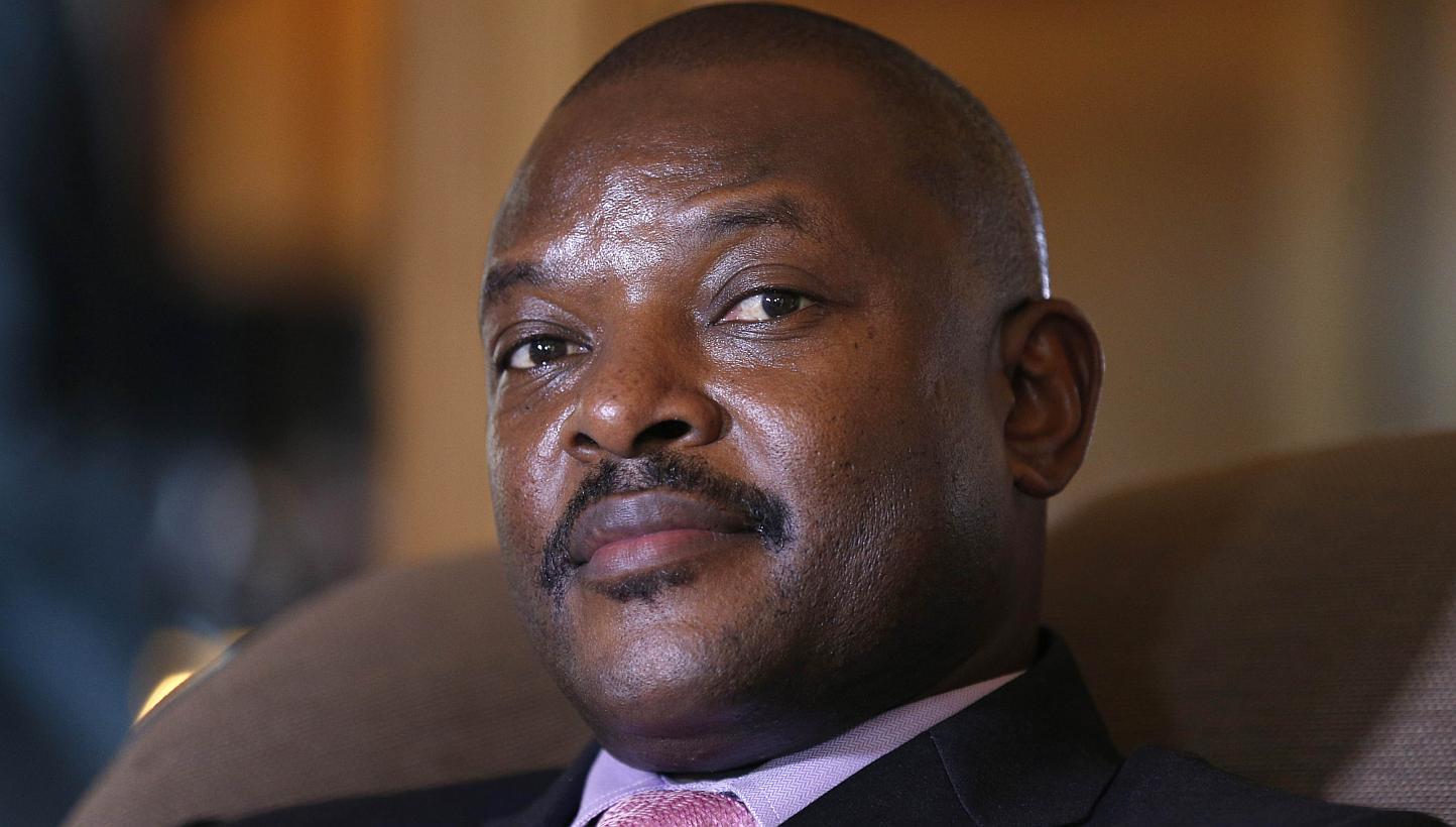 A top Burundian general on Wednesday announced the overthrow of President Pierre Nkurunziza (above), following weeks of violent protests against the president's bid to stand for a third term. -- PHOTO: AFP &nbsp;
