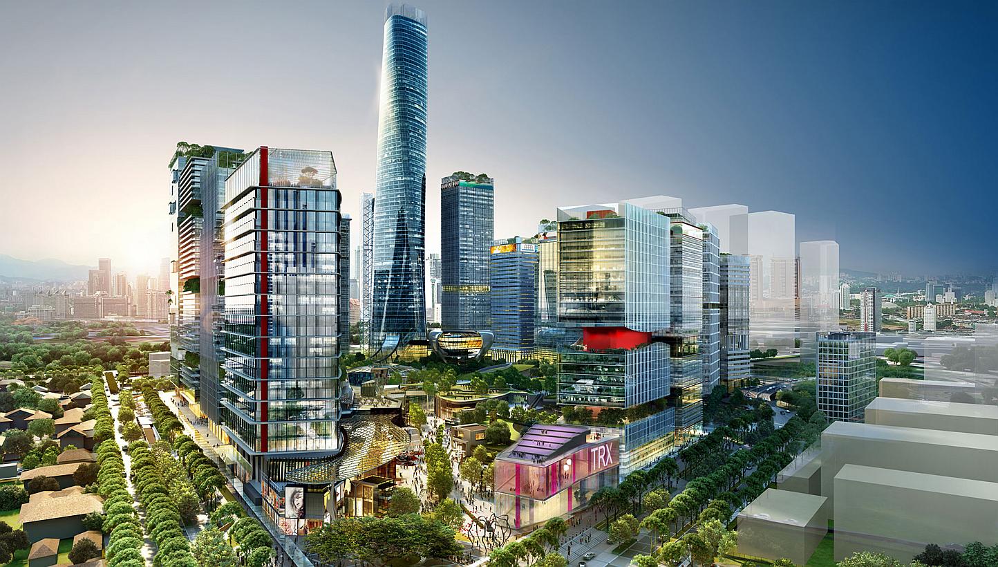 An artist's impression of the Tun Razak Exchange. Indonesian developer Mulia Group paid about RM4,400 psf for the TRX flagship Signature Tower's land bank, joining other TRX investors such as Lend Lease International and and Veolia Water Technologies
