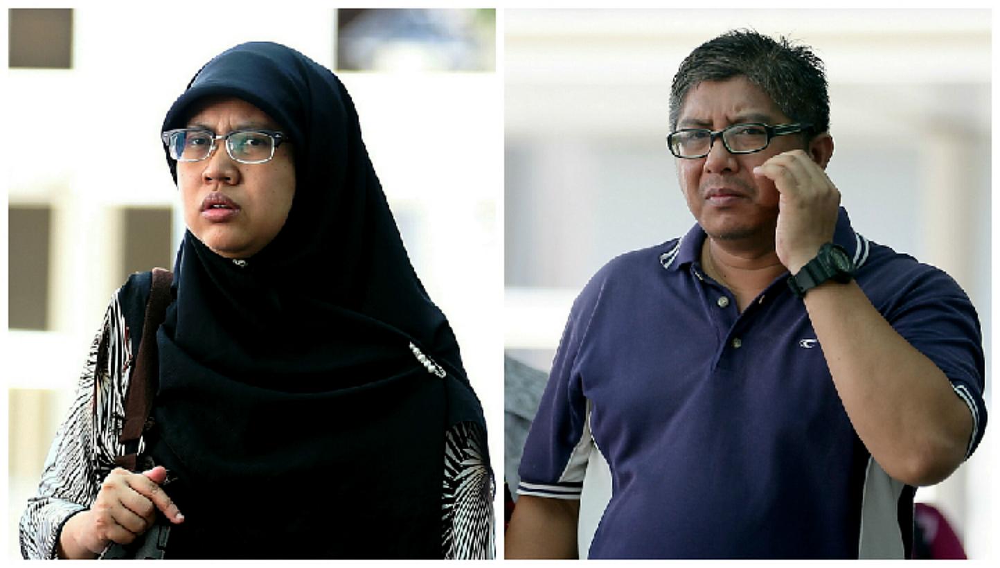 A couple who abused their Indonesian domestic worker were sentenced to jail on Thursday. Khairani Abdul Rahman (left), 42, was jailed a total of four weeks on three charges. Her husband, Rosman Anwar, 47, will start his two-week jail term on July 1. 