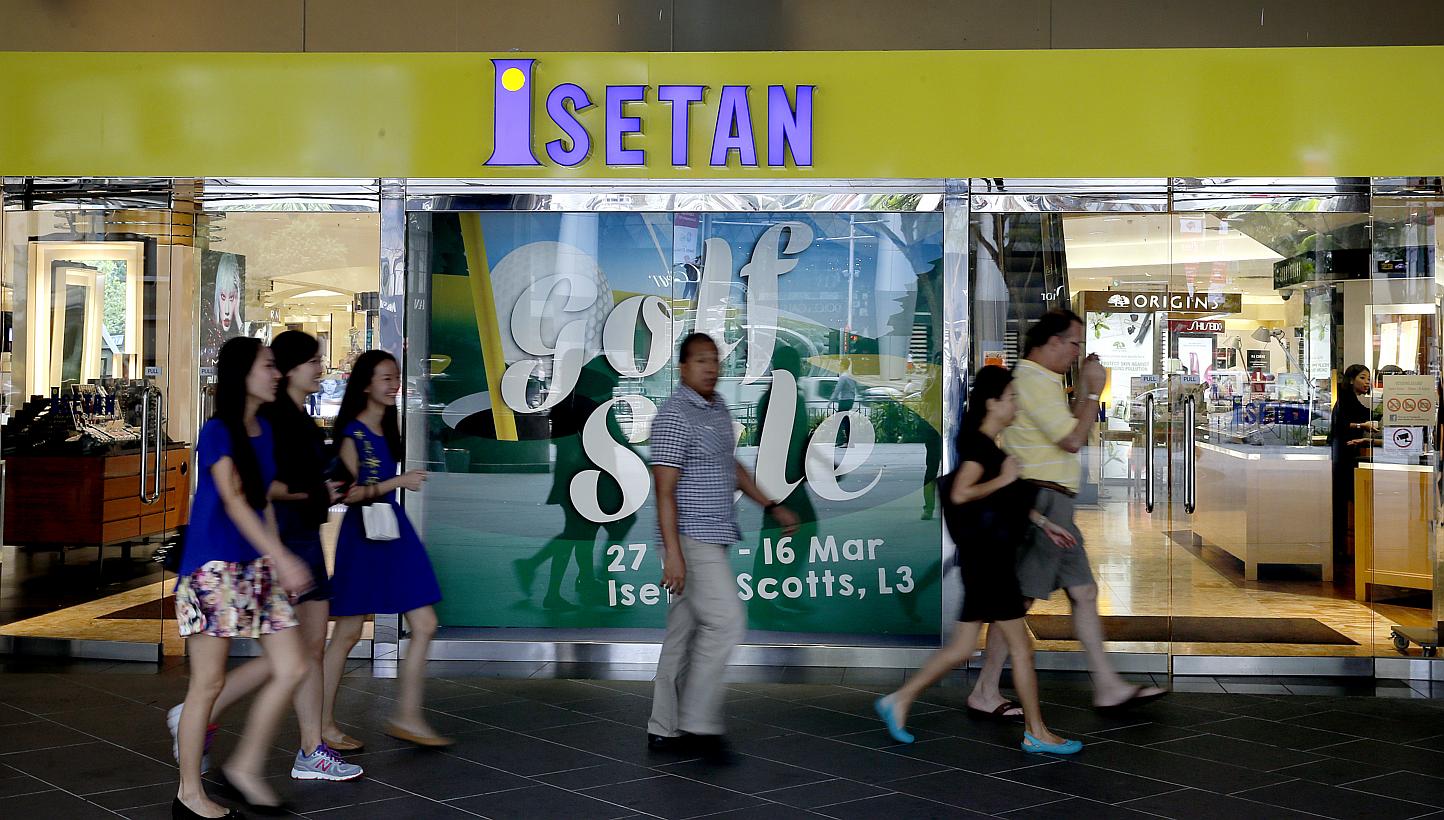 Isetan (Singapore) recorded a net loss of $2.3 million for the first quarter, reversing from net profit of $265,000 a year earlier. -- ST PHOTO:&nbsp;CHEW SENG KIM