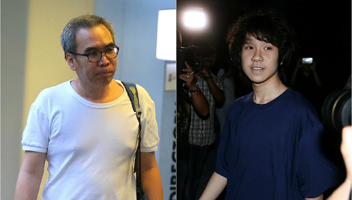 Family and youth counsellor Vincent Law (left) is demanding an "unreserved apology" from Amos Yee (right) after the teenage blogger claimed he had molested him. -- PHOTOS: THE NEW PAPER, WONG KWAI CHOW
