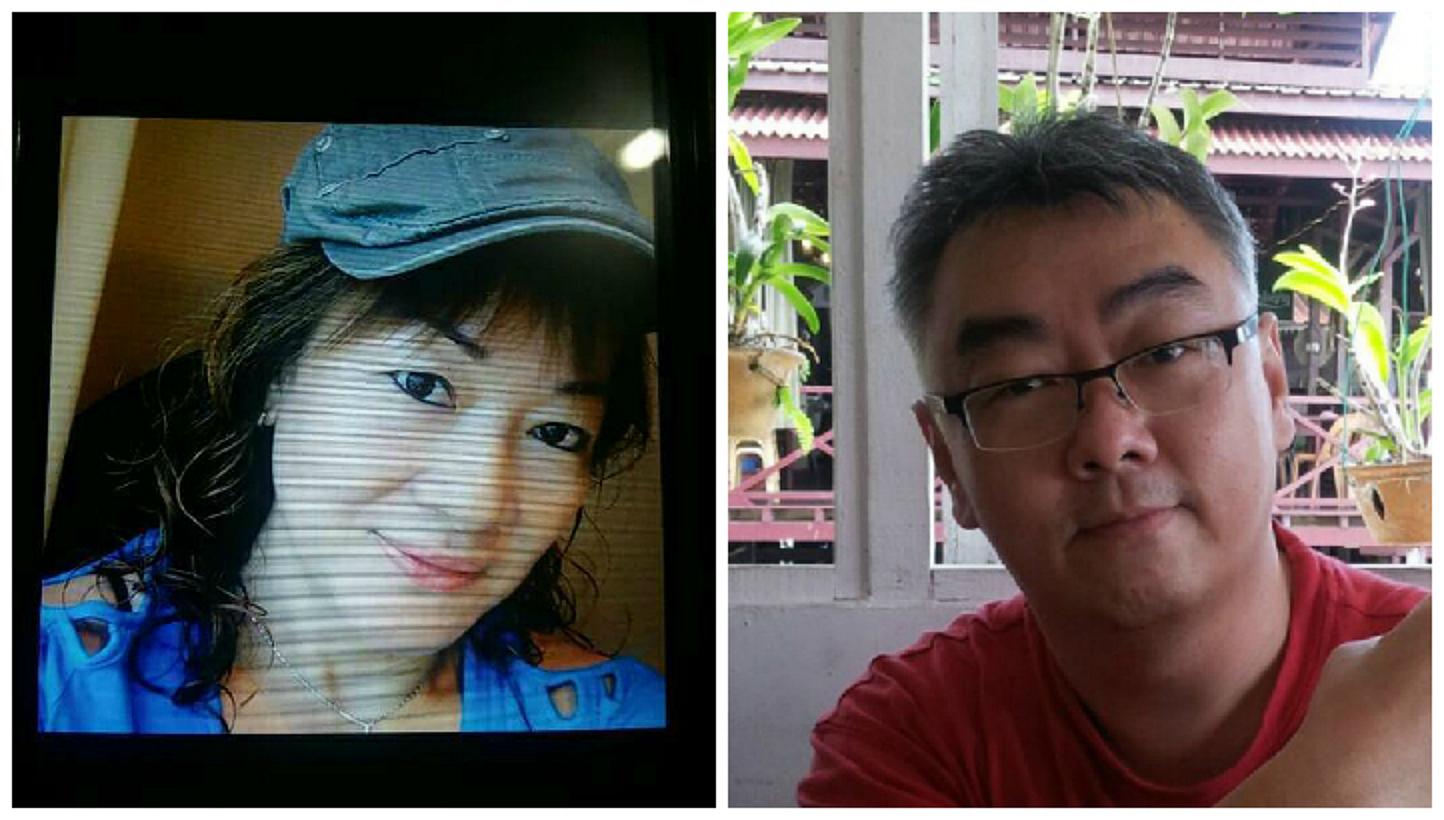 Ocean King Seafood Restaurant manager Thien Nyuk Fun (left), 50, and Sarawakian engineer Bernard Then Ted Fen, 39, who were abducted by Filipino gunmen. -- PHOTOS: SINCHEW&nbsp;