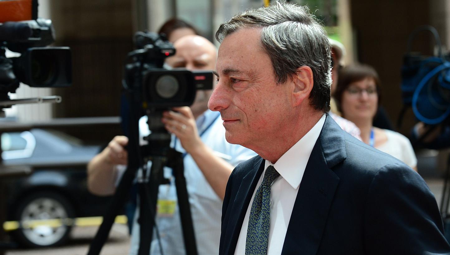 European Central Bank (ECB) President Mario Draghi (above) is scheduled to speak at the ECB forum later this week in Sintra, Portugal. -- PHOTO: AFP