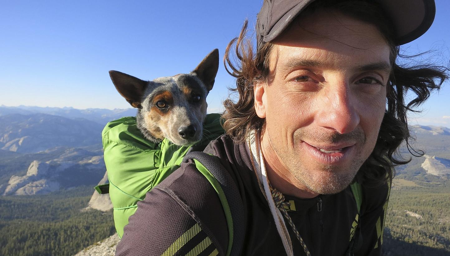 Dean Potter and his dog Whisper in an undated photograph. -- PHOTO: EPA